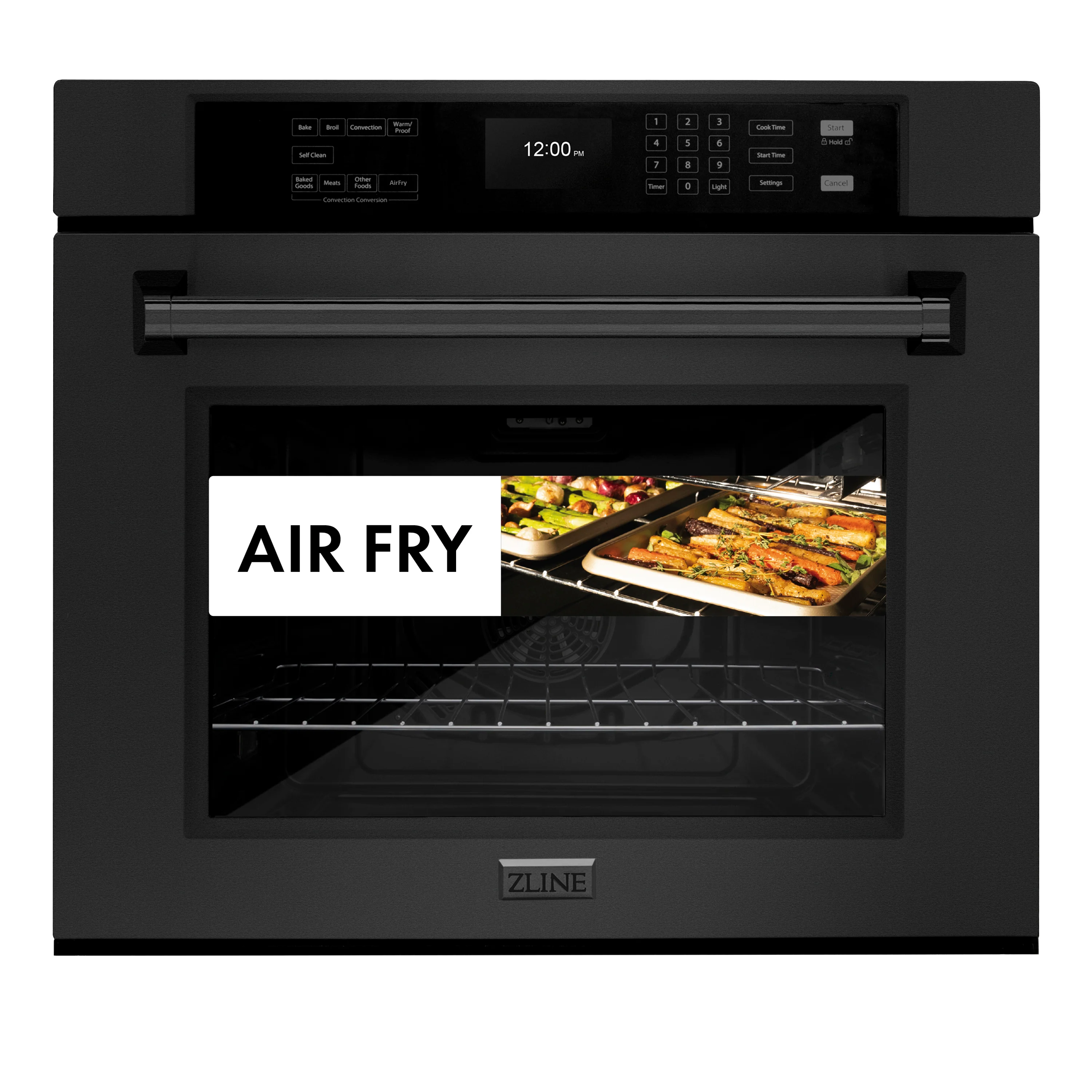 ZLINE 30 in. Professional True Convection Single Wall Oven with Air Fry and Self Clean in Black Stainless Steel (WASB-30) - Image 8