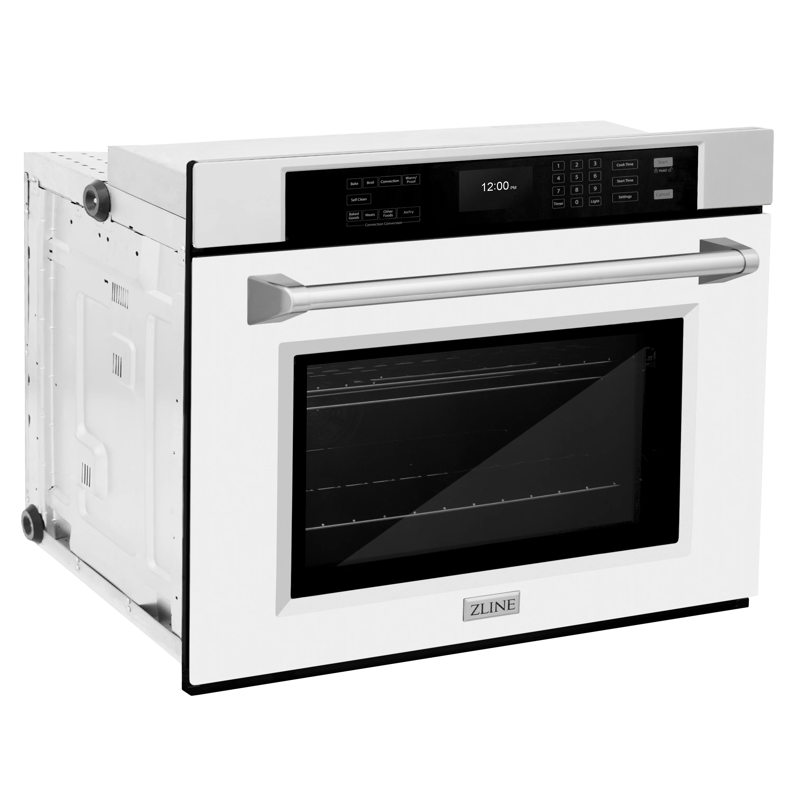 ZLINE 30 in. Professional True Convection Single Wall Oven with Air Fry and Self Clean in Stainless Steel with White Matte Door (WAS-WM-30) - Image 6