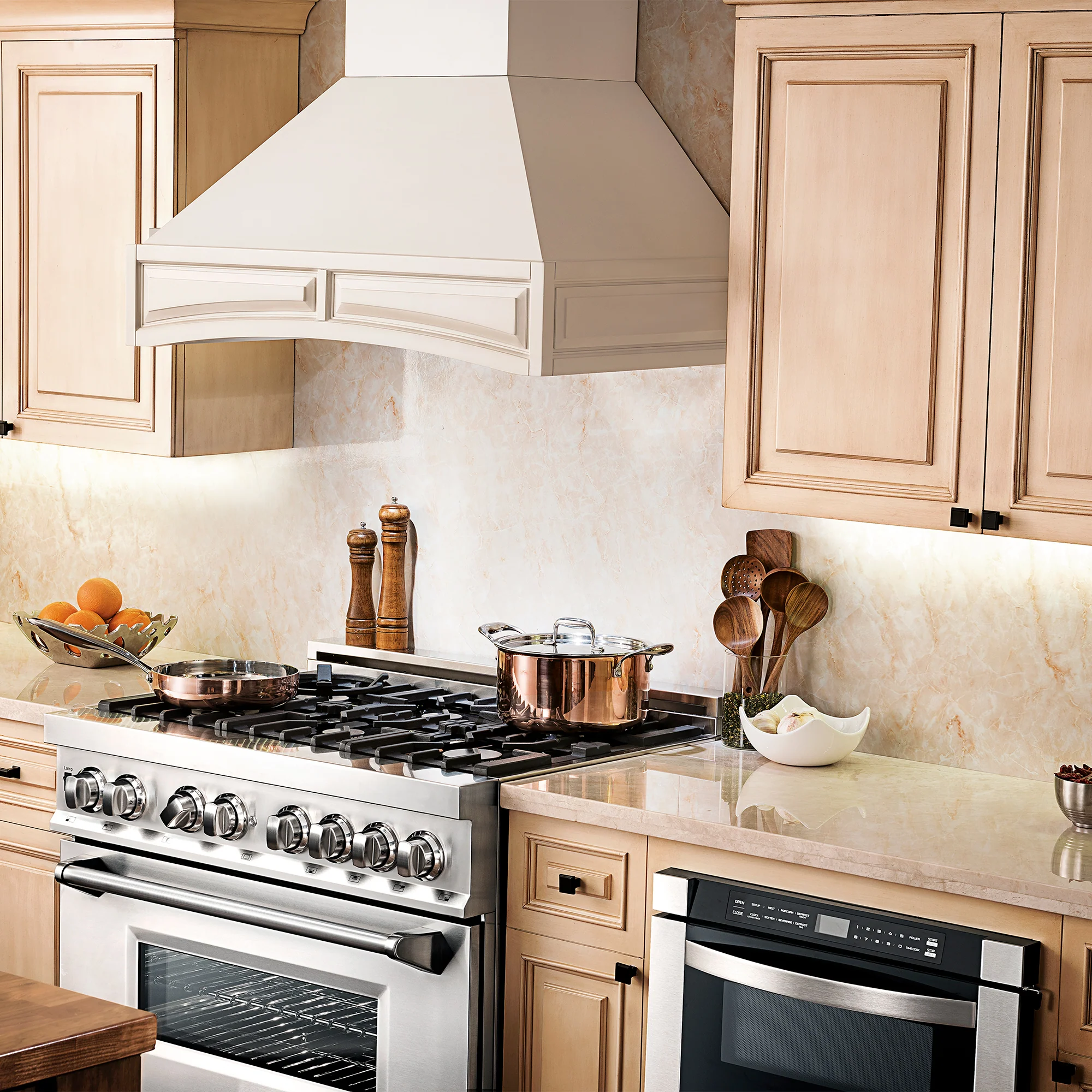 ZLINE 30" Convertible Vent Wooden Wall Mount Range Hood in Cottage White (321TT-30) - Image 7