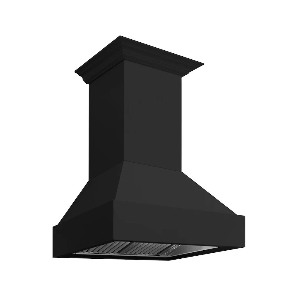 ZLINE 30 in. Wooden Wall Mount Range Hood in Rustic Black Finish (355CC-30) - Image 3