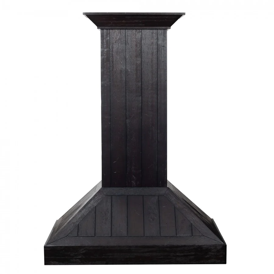 ZLINE 30" Wooden Convertible Vent Wall Mount Range Hood in Rustic Dark Finish - Includes Motor (KPDD-30) - Image 3