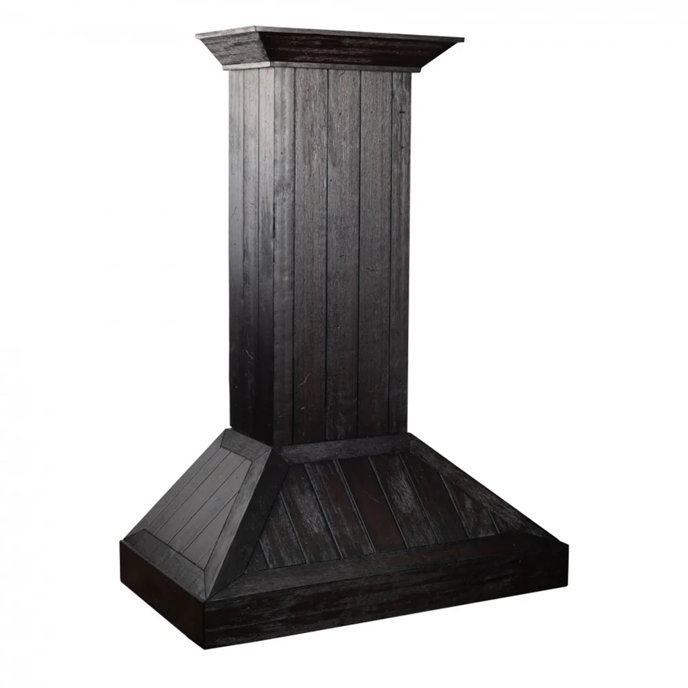 ZLINE 30" Wooden Convertible Vent Wall Mount Range Hood in Rustic Dark Finish - Includes Motor (KPDD-30) - Image 4