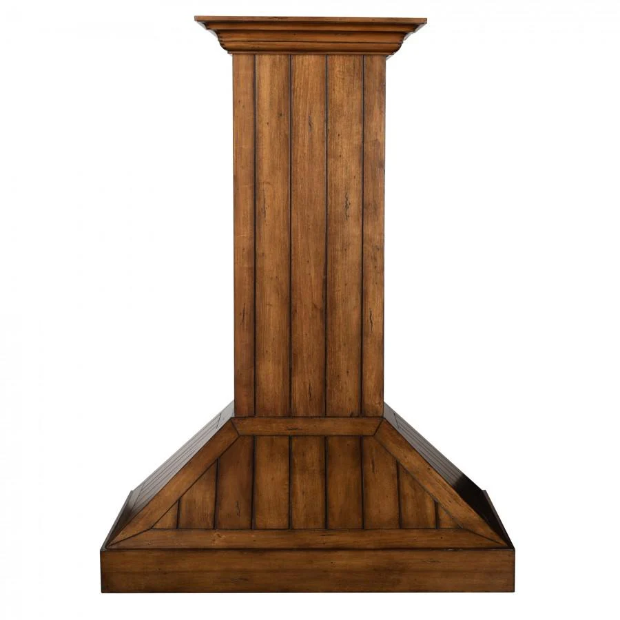ZLINE 30" Wooden Convertible Vent Wall Mount Range Hood in Rustic Light Finish - Includes Motor (KPLL-30) - Image 5