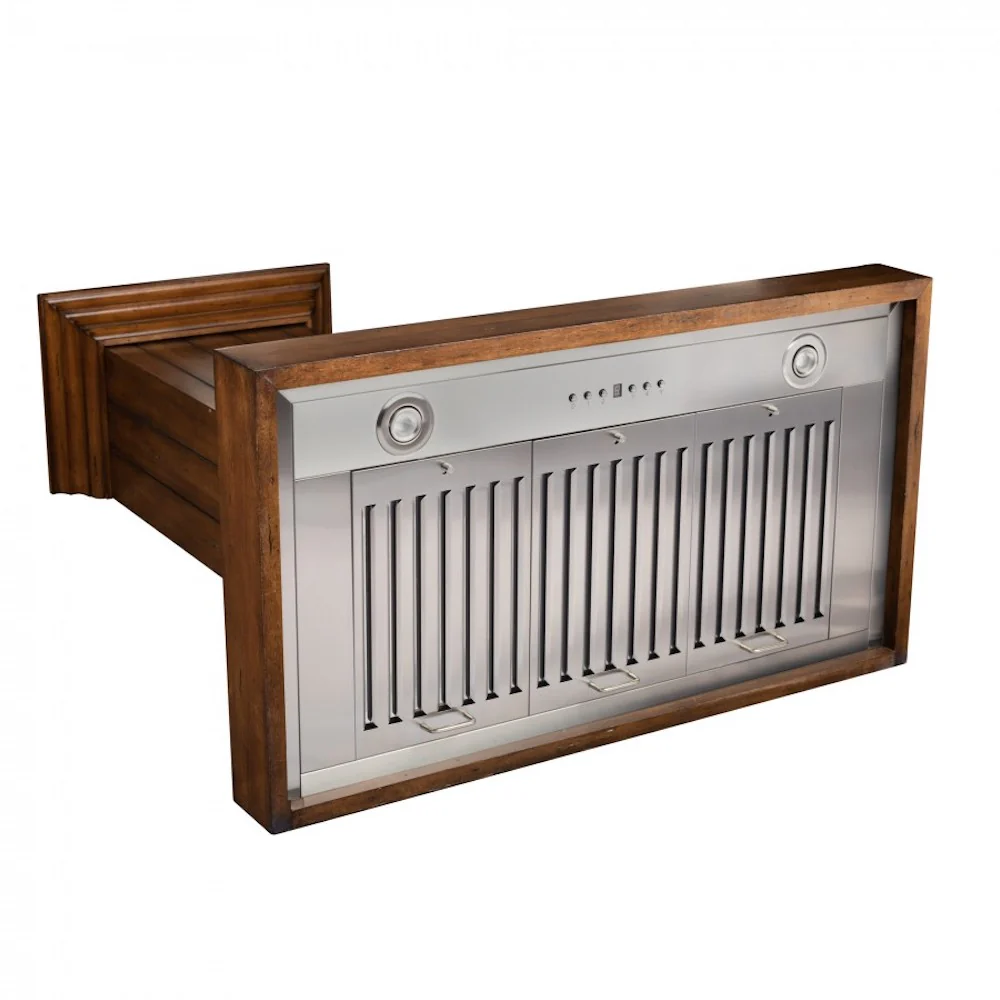 ZLINE 30" Wooden Convertible Vent Wall Mount Range Hood in Rustic Light Finish - Includes Motor (KPLL-30) - Image 7