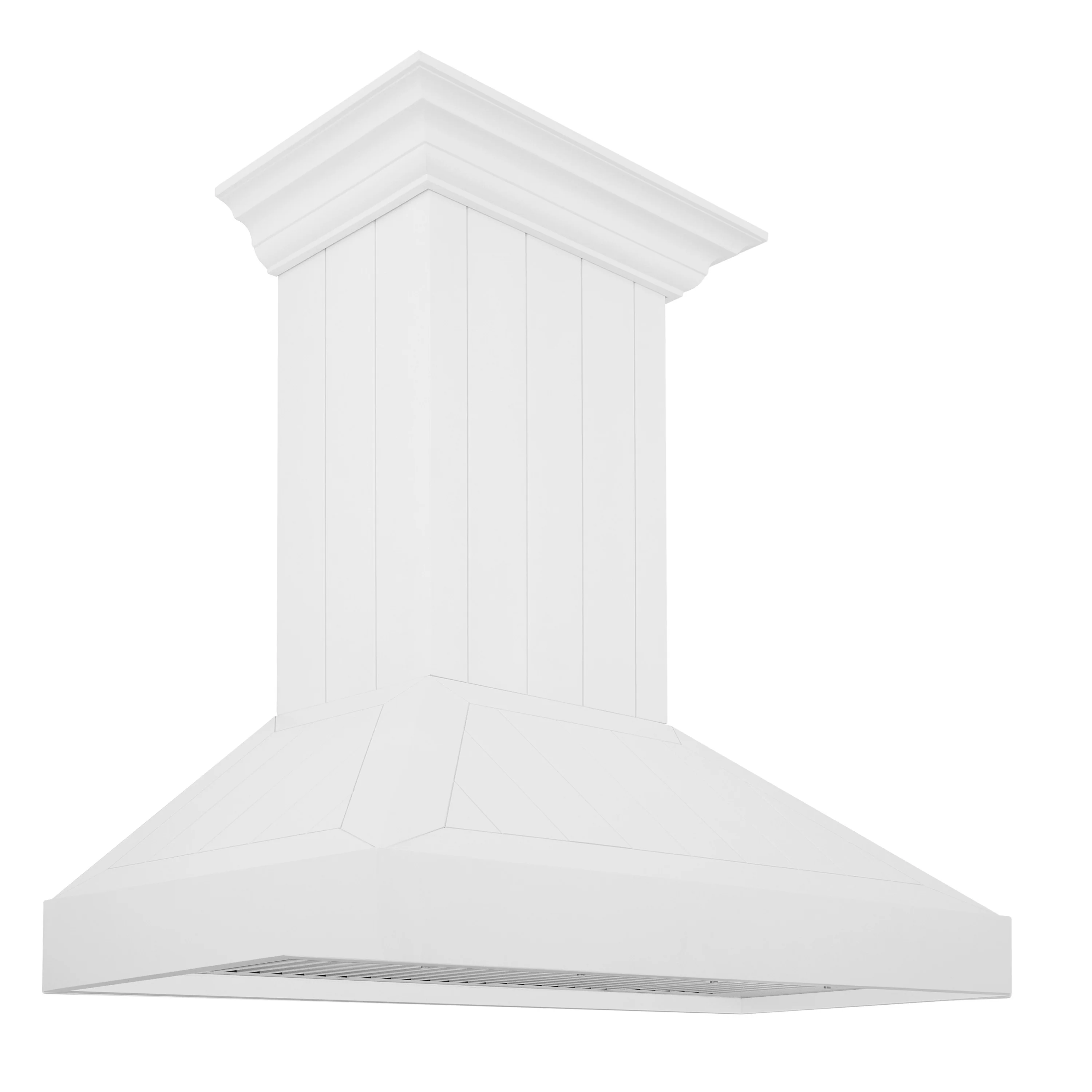 ZLINE 30 in. Wooden Wall Mount Range Hood in Shiplap Bright White Finish (KPWW-30) - Image 4