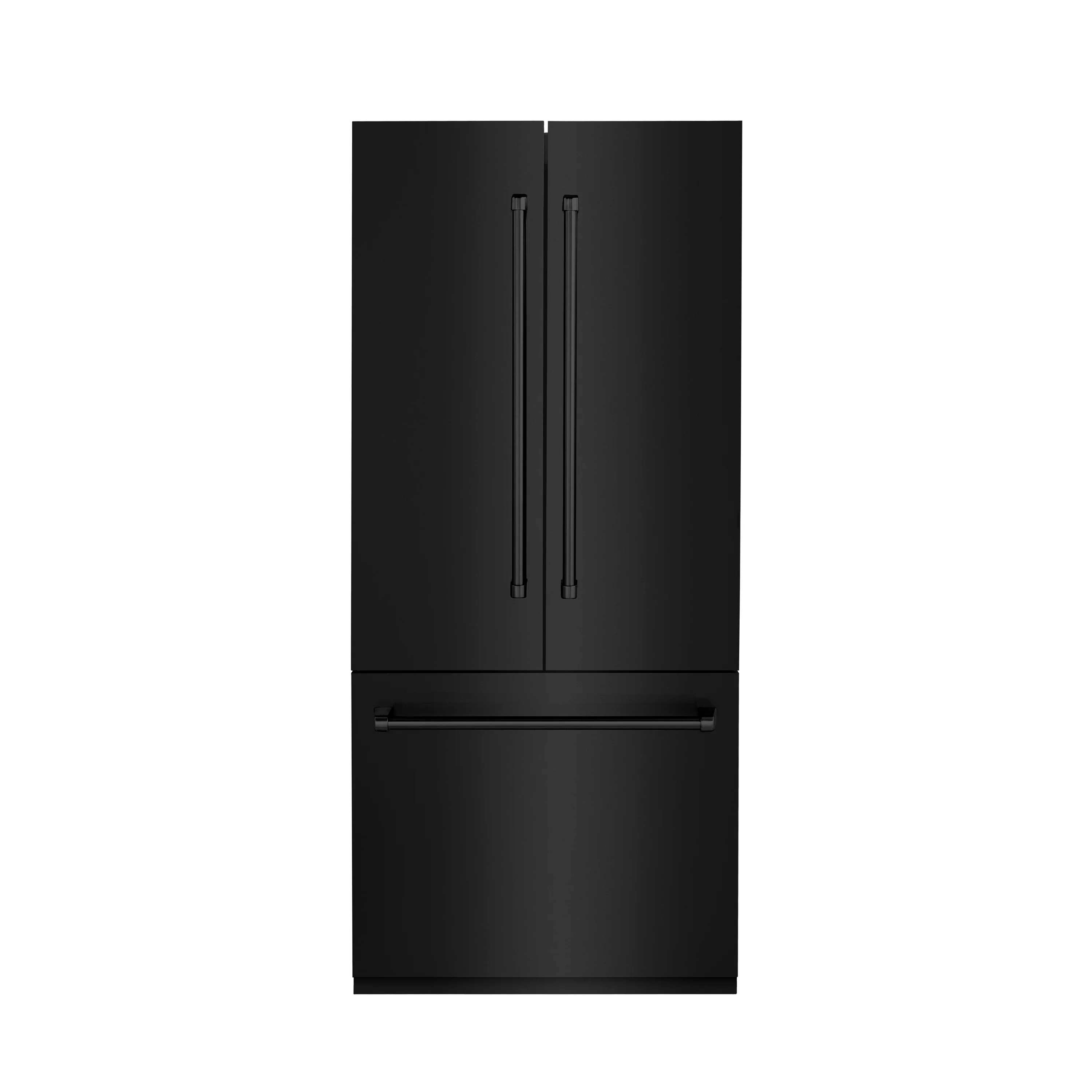 ZLINE 36 in. 19.6 cu. ft. French Door Built-In Bottom Freezer Refrigerator with Water Dispenser and Ice Maker in Black Stainless Steel (RBIV-BS-36) - Image 3