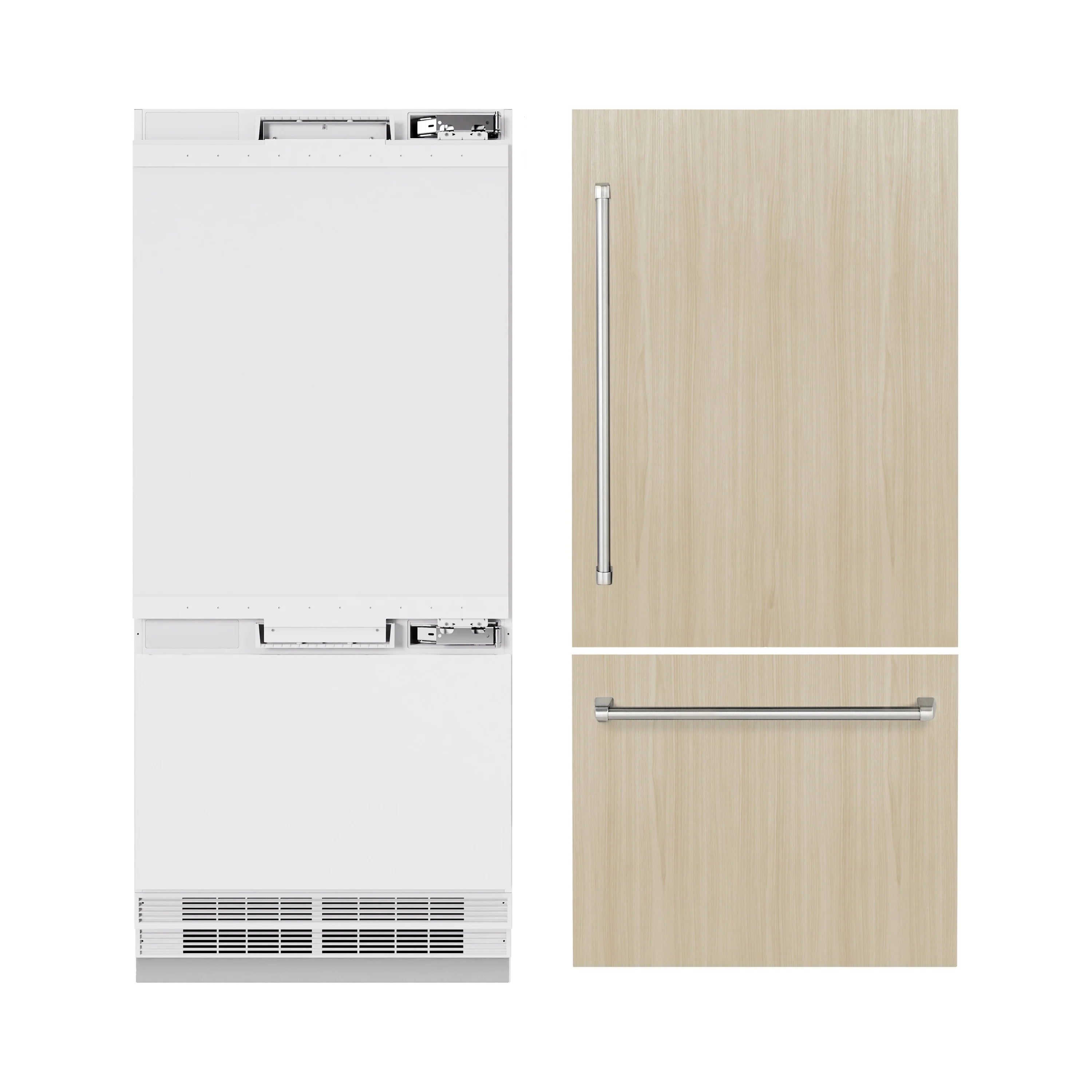 ZLINE 36 in. 19.8 cu. ft. Panel Ready Built-In Bottom Freezer Refrigerator with Water Dispenser and Ice Maker (RBIT-36) - Image 3