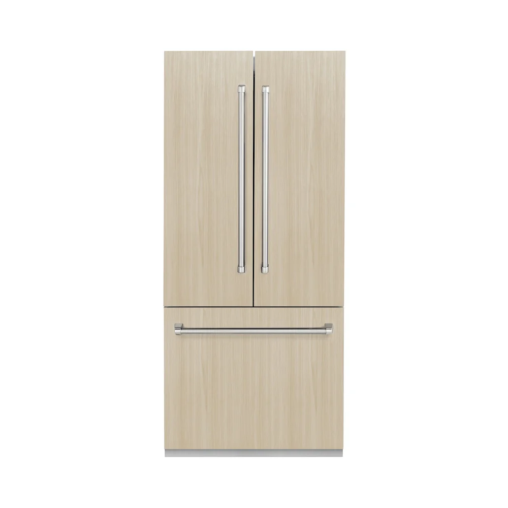 ZLINE 36 in. 19.6 cu. ft. Panel Ready French Door Built-In Bottom Freezer Refrigerator with Water Dispenser and Ice Maker (RBIV-36) - Image 5