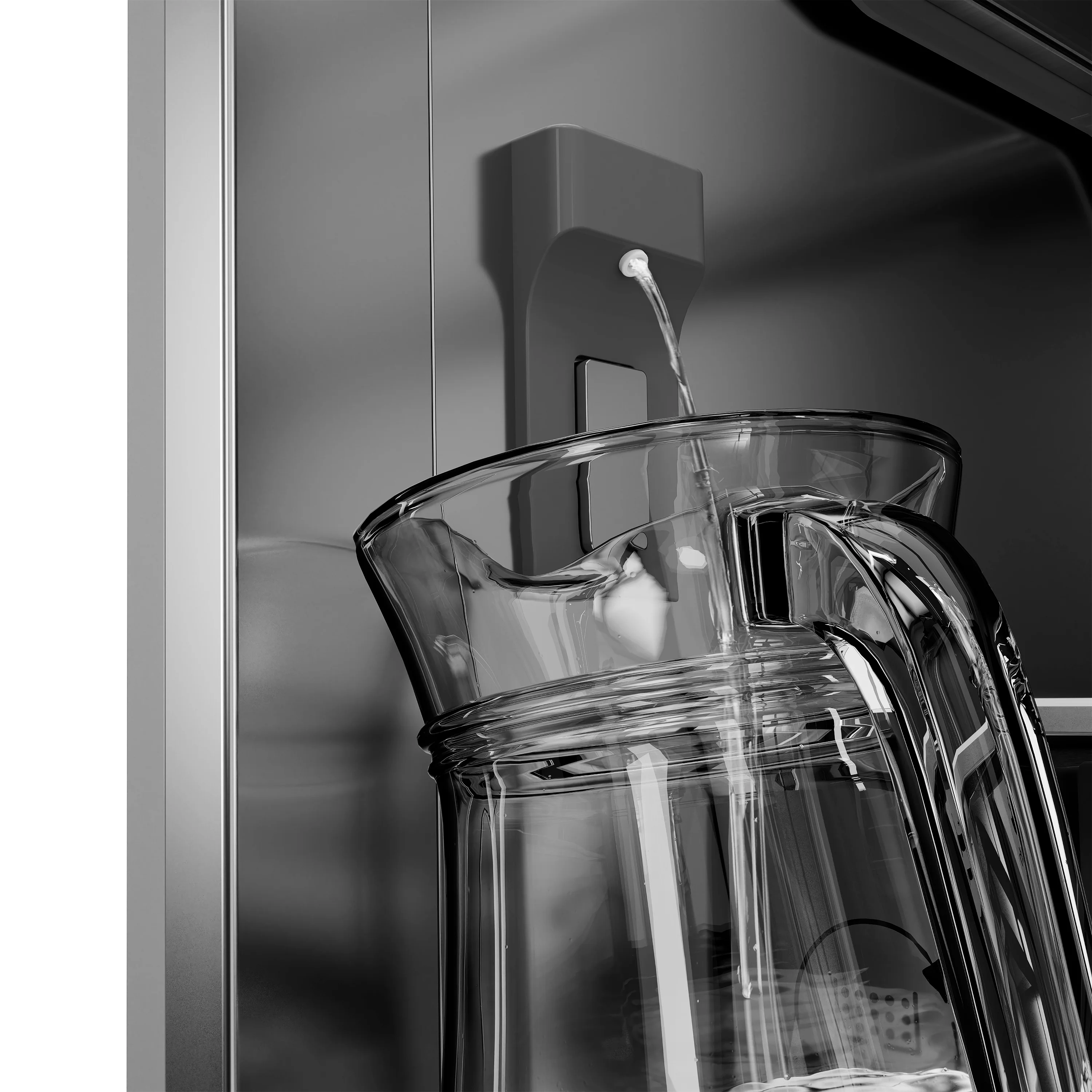 ZLINE 36 in. 19.6 cu. ft. Panel Ready French Door Built-In Bottom Freezer Refrigerator with Water Dispenser and Ice Maker with Stainless Steel Interior (SRBIV-36) - Image 16
