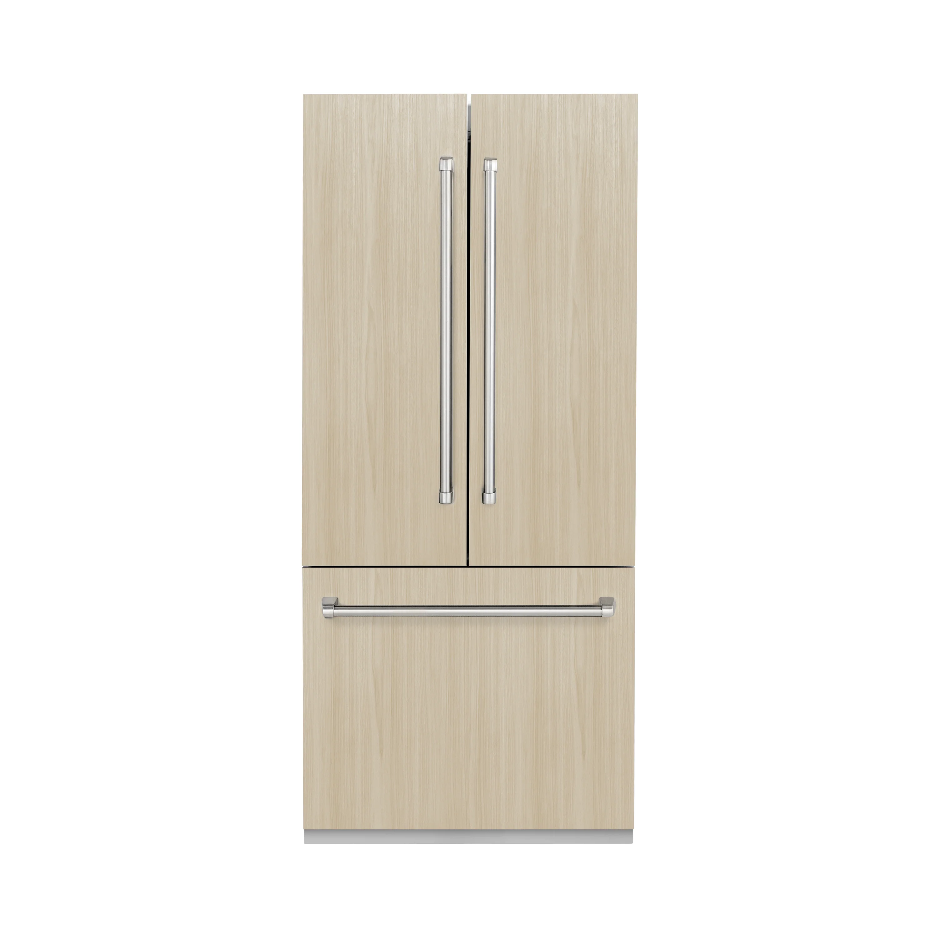 ZLINE 36 in. 19.6 cu. ft. Panel Ready French Door Built-In Bottom Freezer Refrigerator with Water Dispenser and Ice Maker with Stainless Steel Interior (SRBIV-36) - Image 8