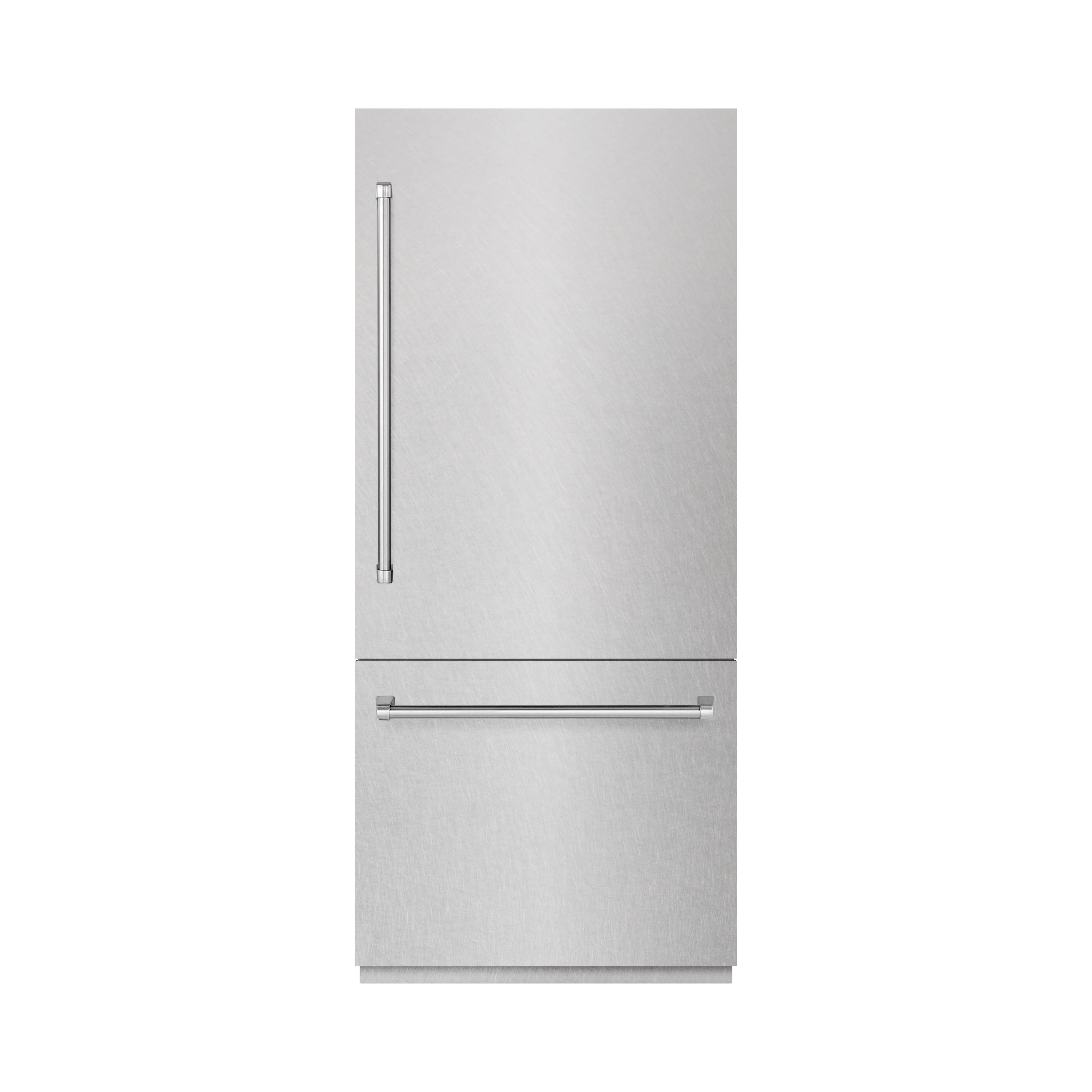 ZLINE 36 in. 19.8 cu. ft. Built-In Bottom Freezer Refrigerator with Water Dispenser and Ice Maker in Satin Stainless Steel with Graphite Gray Interior (GRBIT-SN-36) - Image 3