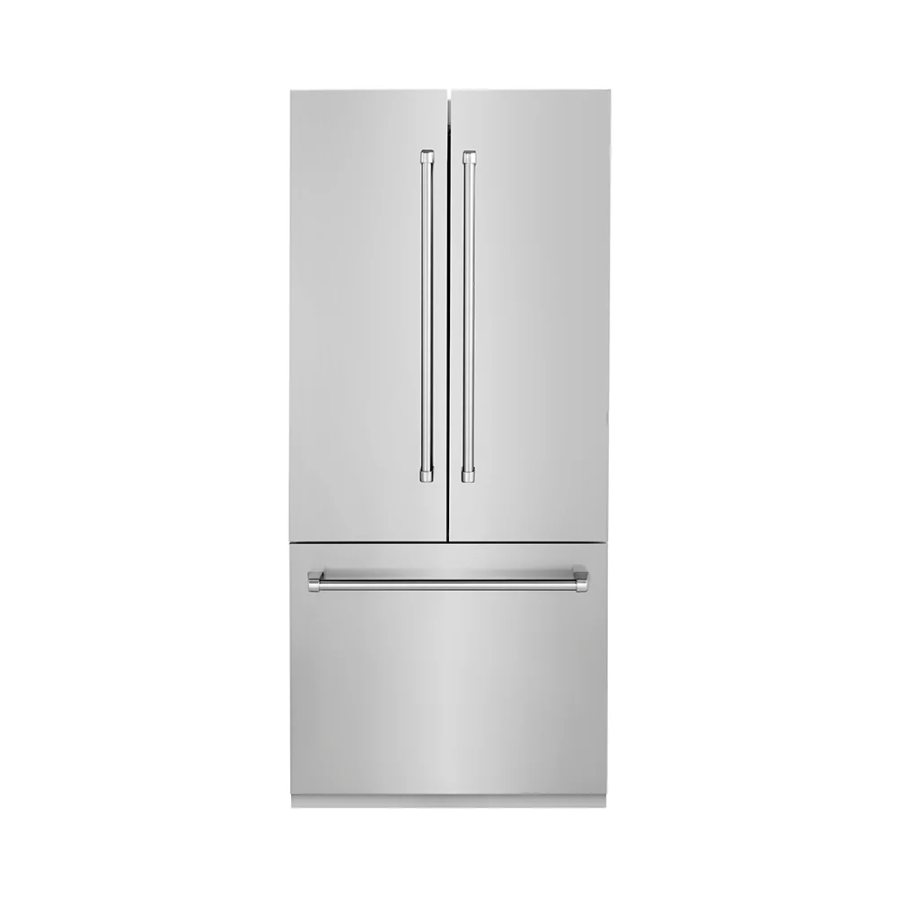 ZLINE 36 in. 19.6 cu. ft. French Door Built-In Bottom Freezer Refrigerator with Water Dispenser and Ice Maker in Stainless Steel (RBIV-304-36) - Image 3