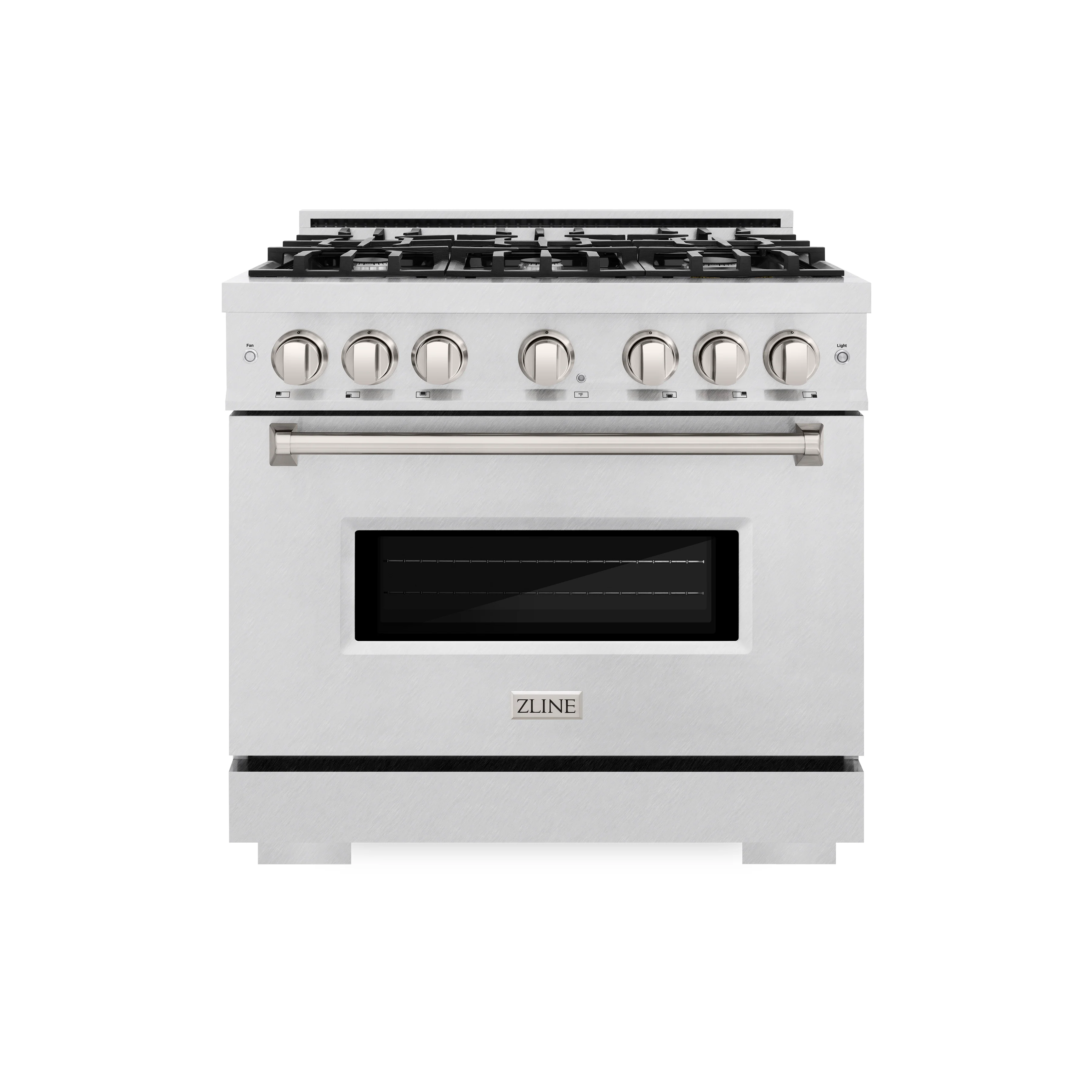 ZLINE 36 in. 5.2 cu. ft. Classic Dual Fuel Range with 6 Burner Gas Cooktop and Electric Convection Oven in Satin Stainless Steel (CDRS-36) - Image 3