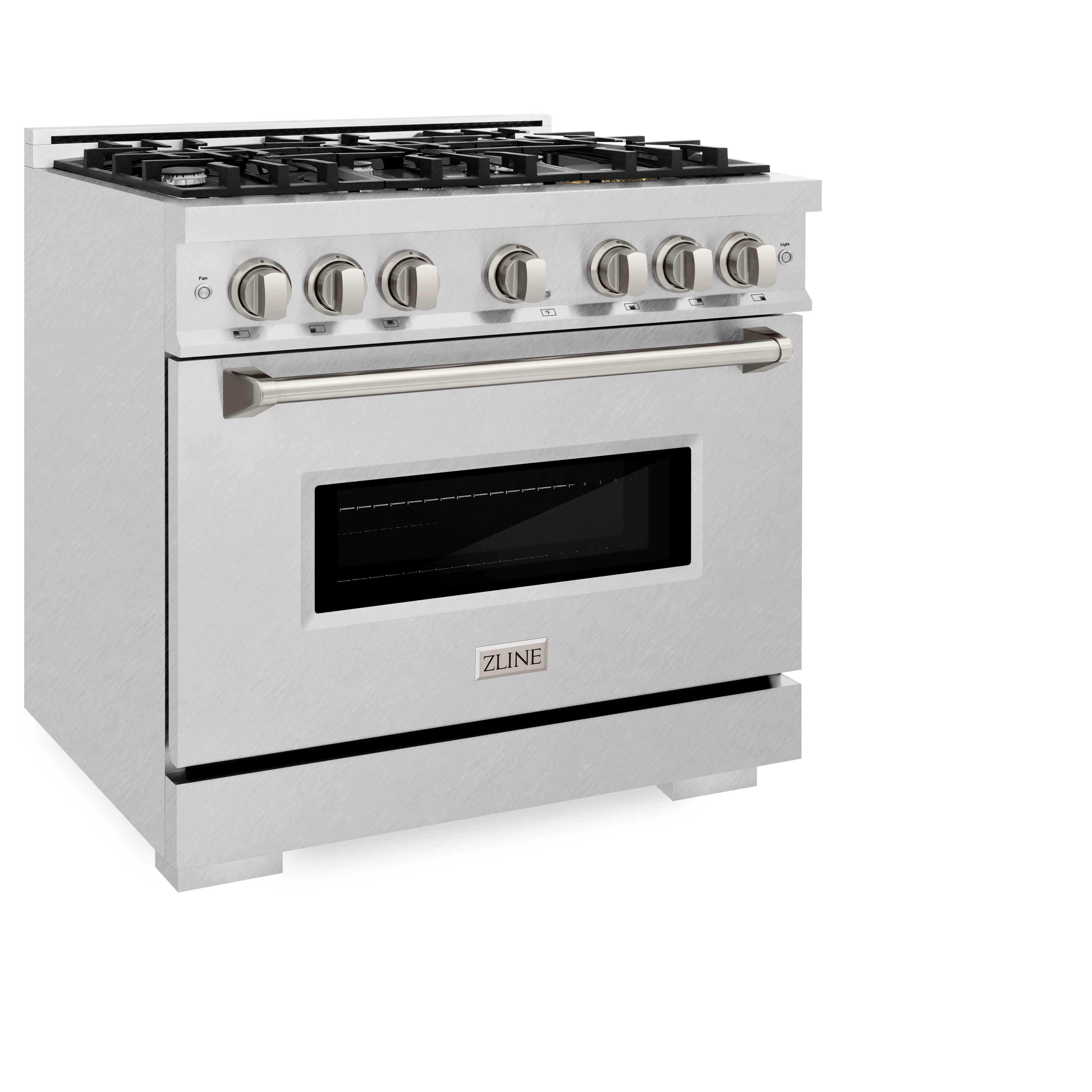 ZLINE 36 in. 5.2 cu. ft. Classic Dual Fuel Range with 6 Burner Gas Cooktop and Electric Convection Oven in Satin Stainless Steel (CDRS-36) - Image 5