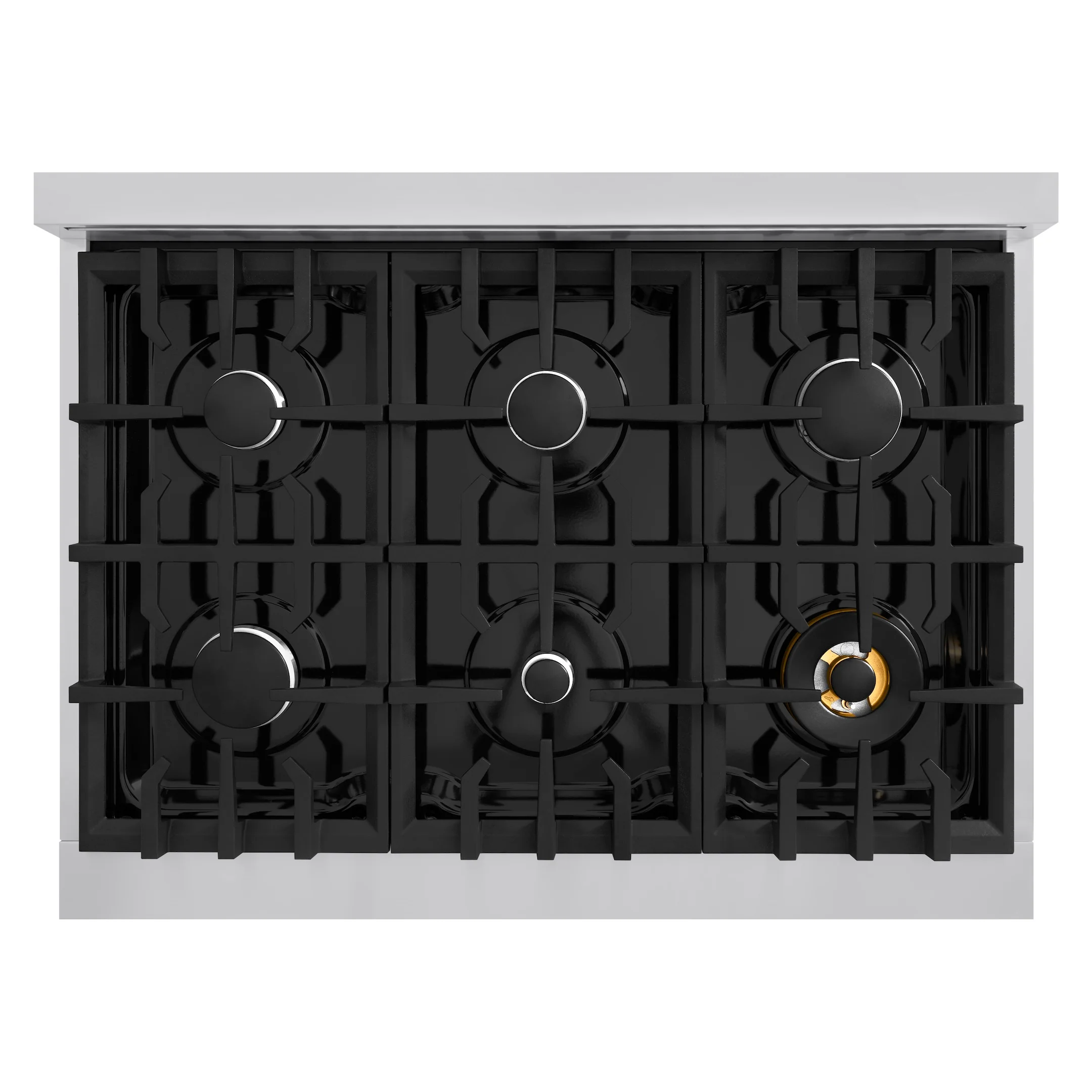 ZLINE 36 in. 5.2 cu. ft. Classic Dual Fuel Range with 6 Burner Gas Cooktop and Electric Convection Oven in Stainless Steel with Black Matte Door (CDR-BLM-36) - Image 7