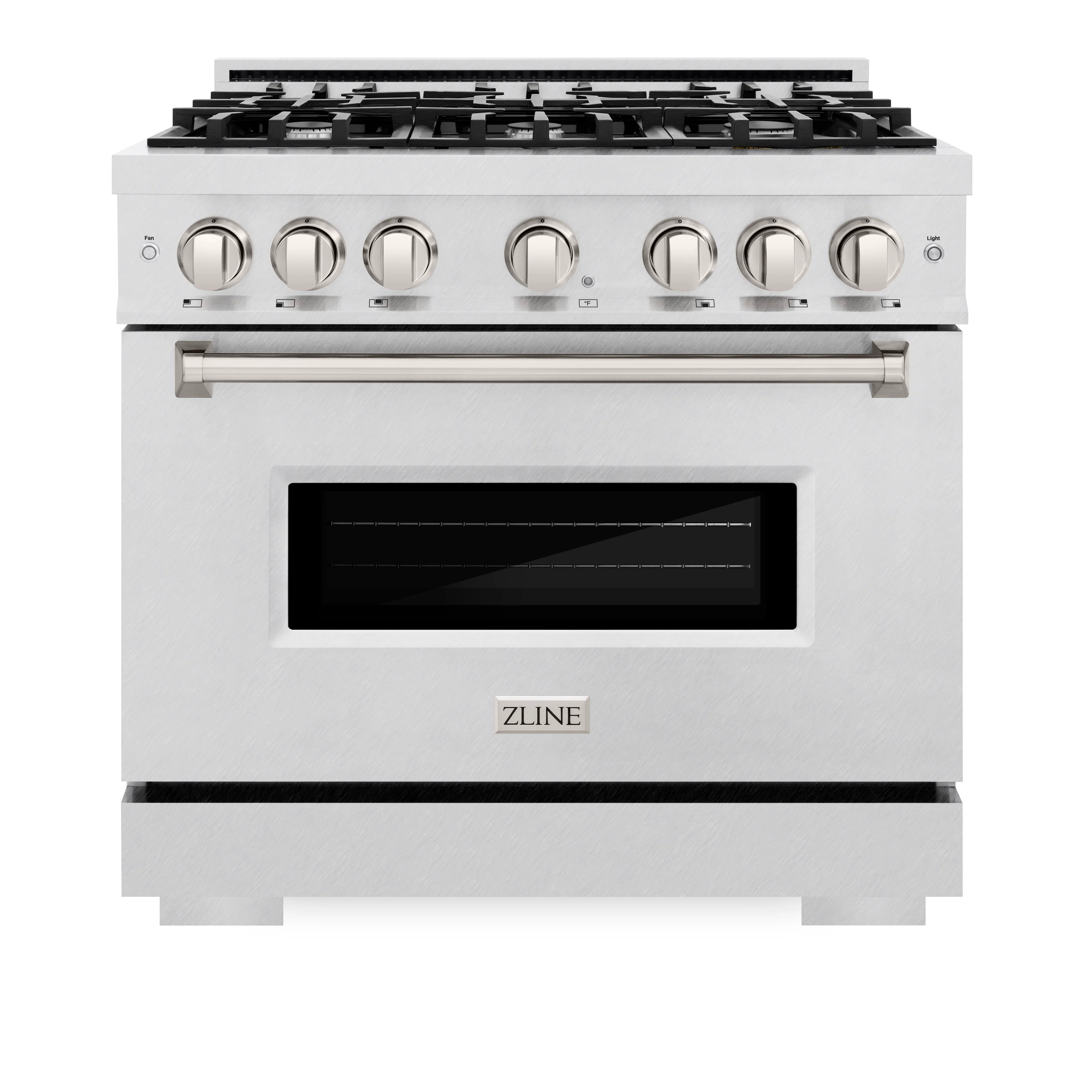 ZLINE 36 in. 5.2 cu. ft. Classic Gas Range with 6 Burner Cooktop and Convection Gas Oven in Satin Stainless Steel (CGRS-36) - Image 3