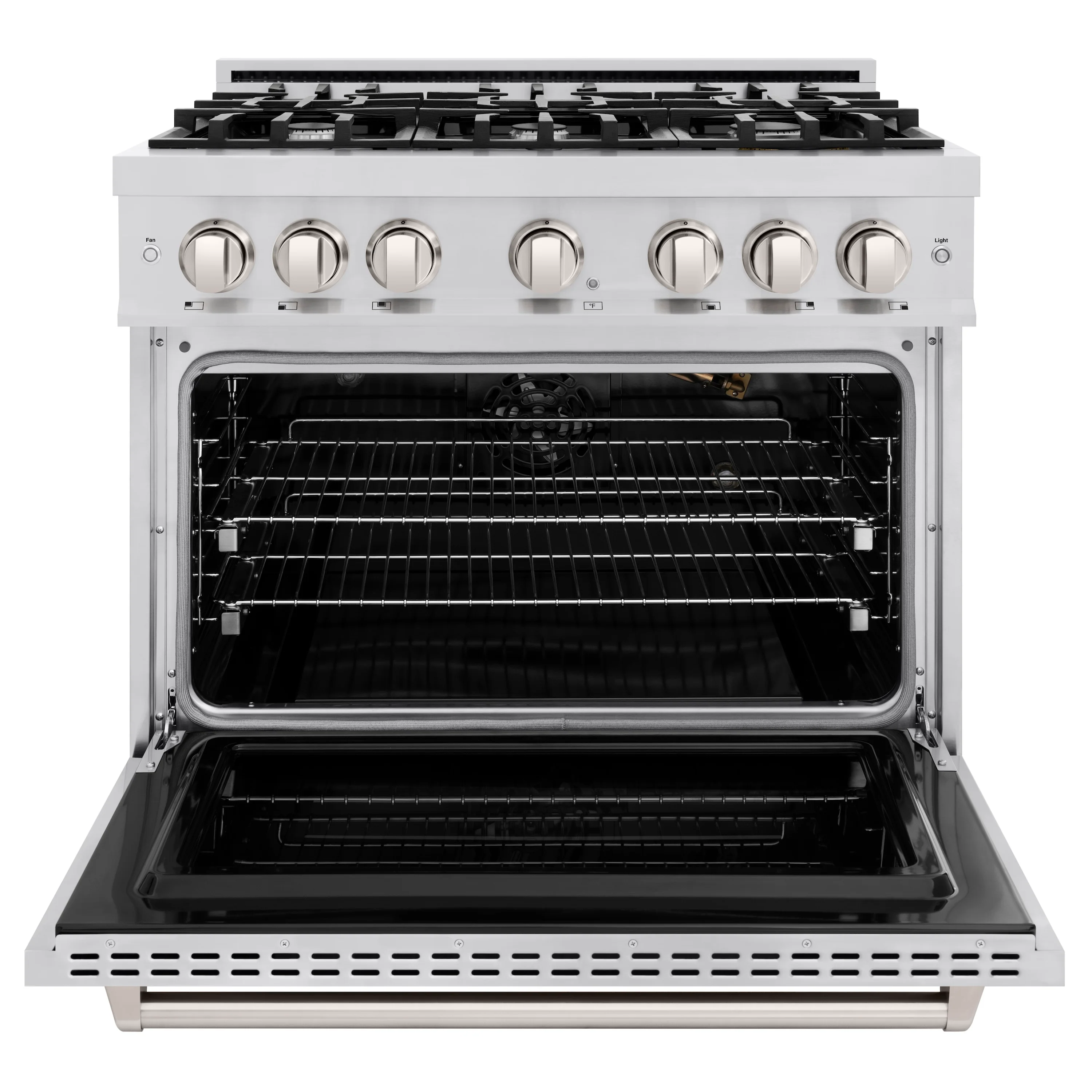 ZLINE 36 in. 5.2 cu. ft. Classic Gas Range with 6 Burner Cooktop and Convection Gas Oven in Stainless Steel (CGR36) - Image 3