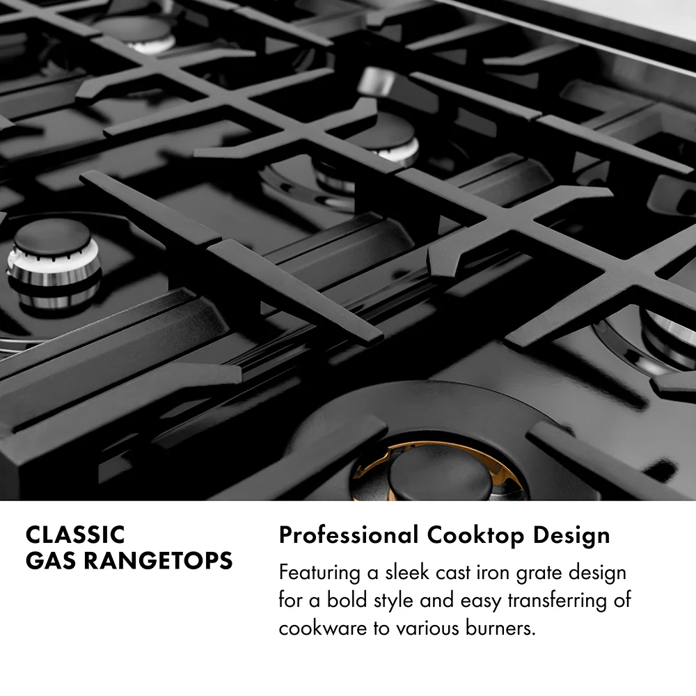 ZLINE 36 in. Classic Gas Rangetop with 6 Burners and Porcelain Cooktop in Stainless Steel (RT36) - Image 11