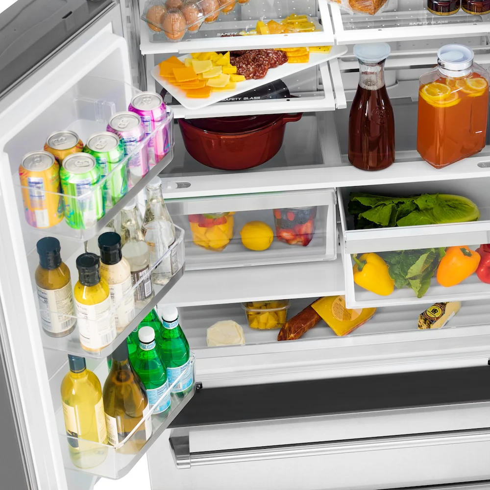 ZLINE 36 in. 22.5 cu. ft. Counter-Depth French Door Refrigerator with Ice Maker in Fingerprint-Resistant Stainless Steel (RFM-36) - Image 10