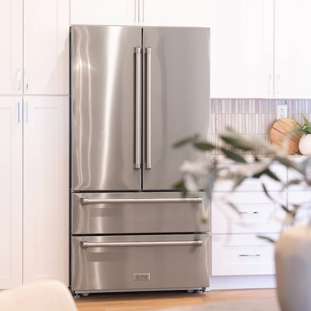 ZLINE 36 in. 22.5 cu. ft. Counter-Depth French Door Refrigerator with Ice Maker in Fingerprint-Resistant Stainless Steel (RFM-36) - Image 16