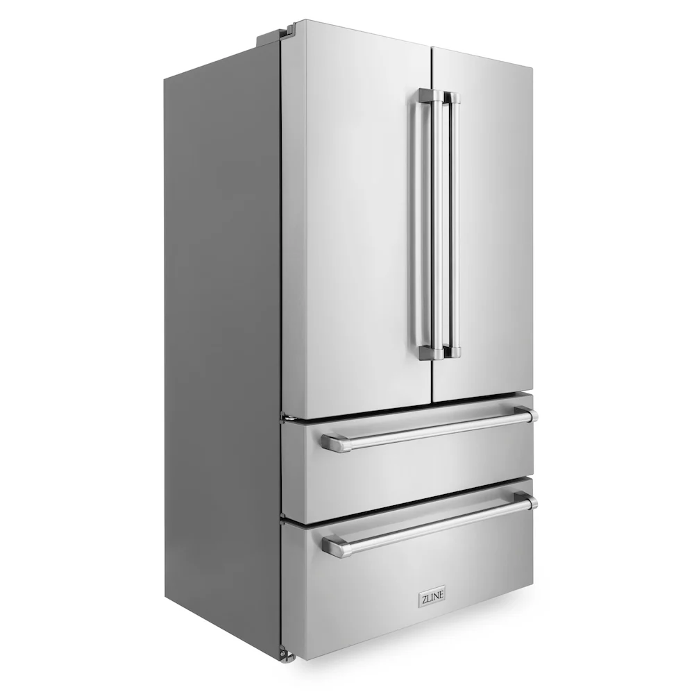 ZLINE 36 in. 22.5 cu. ft. Counter-Depth French Door Refrigerator with Ice Maker in Fingerprint-Resistant Stainless Steel (RFM-36) - Image 6