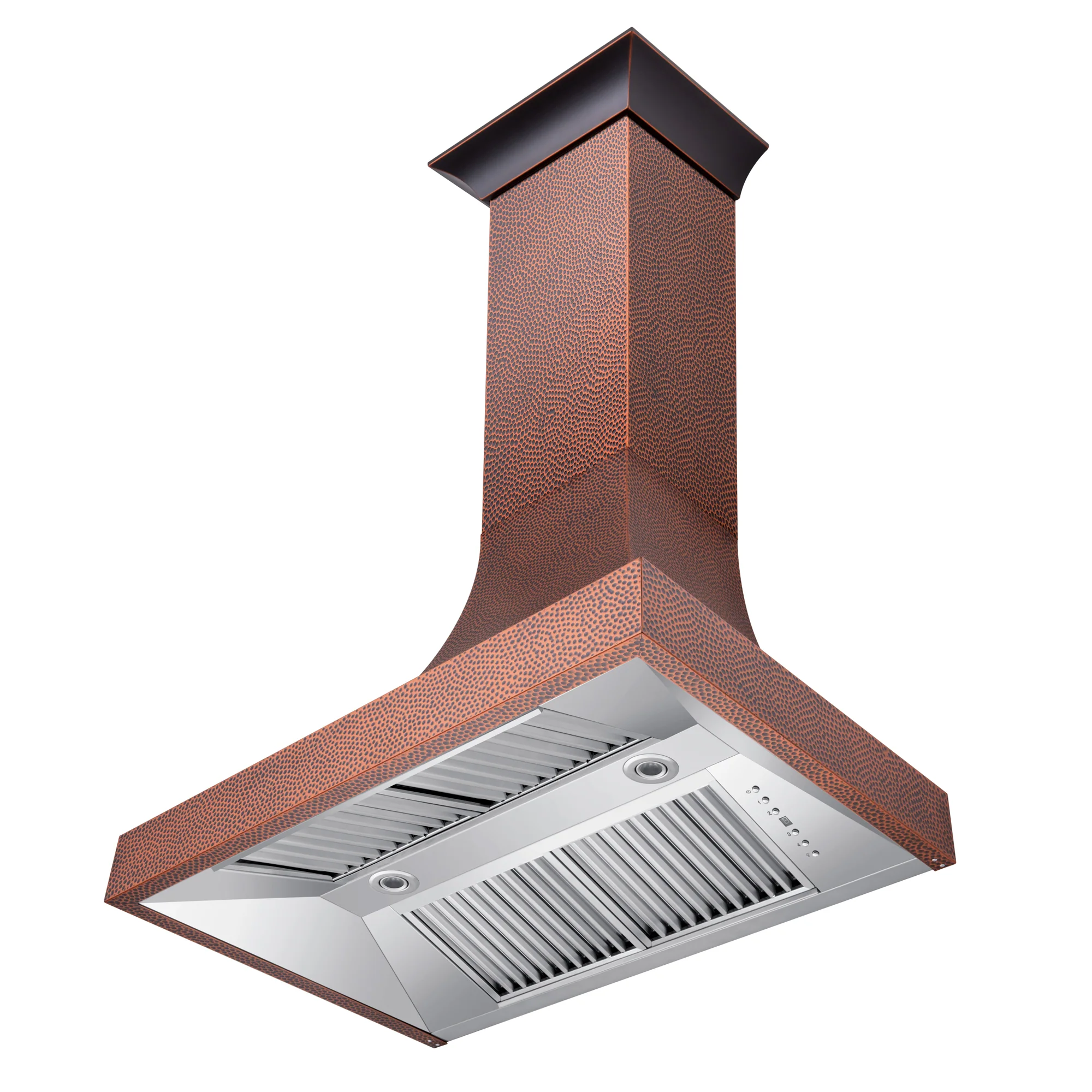 ZLINE 36" Designer Series Hand-HammeredCopper Finish Ducted Wall Range Hood (8632H-36) - Image 5