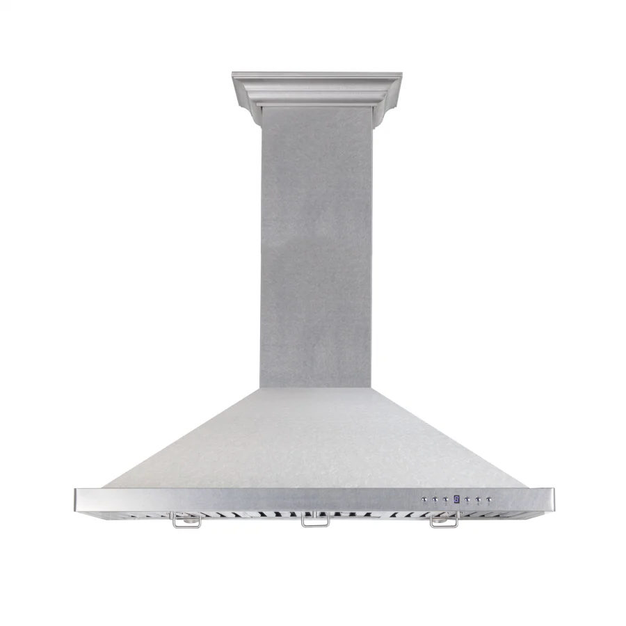 ZLINE 36 in. Designer Series Satin Stainless Steel Convertible Vent Wall Mount Range Hood (8KBS-36) - Image 3