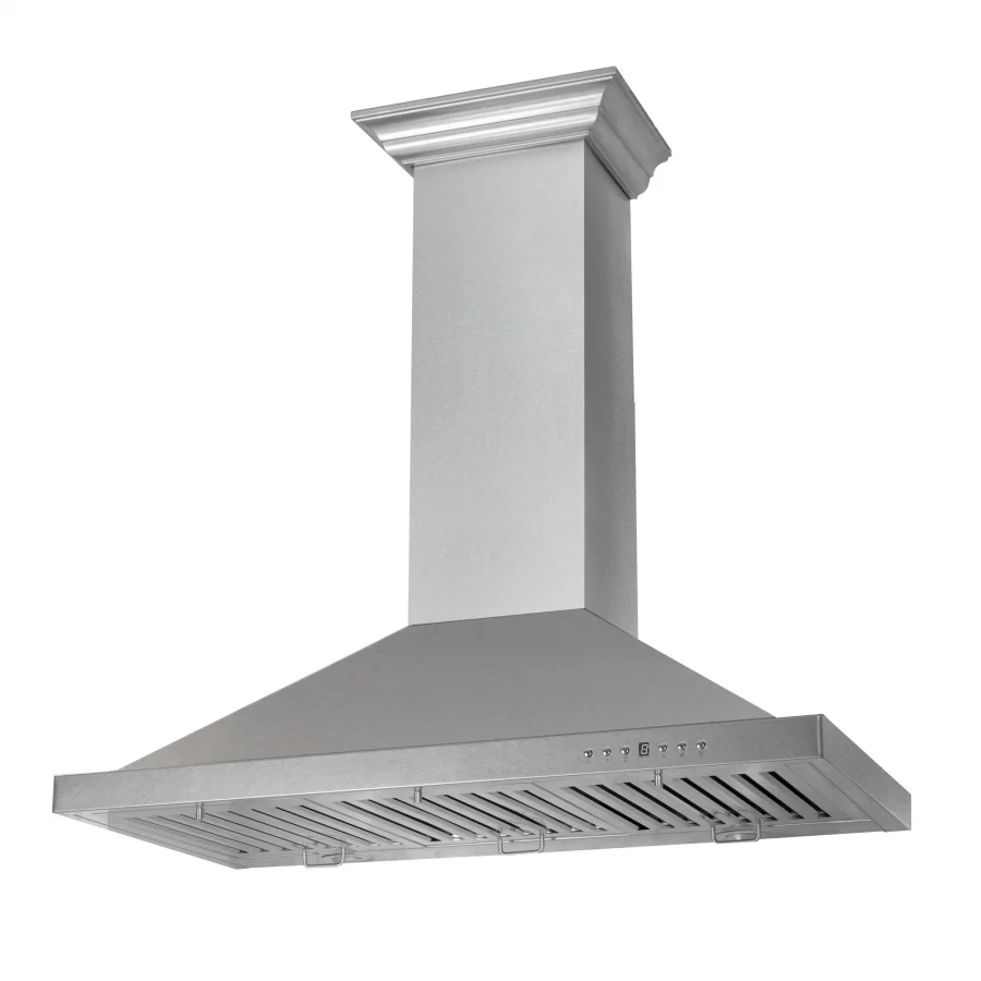 ZLINE 36 in. Designer Series Satin Stainless Steel Convertible Vent Wall Mount Range Hood (8KBS-36) - Image 4