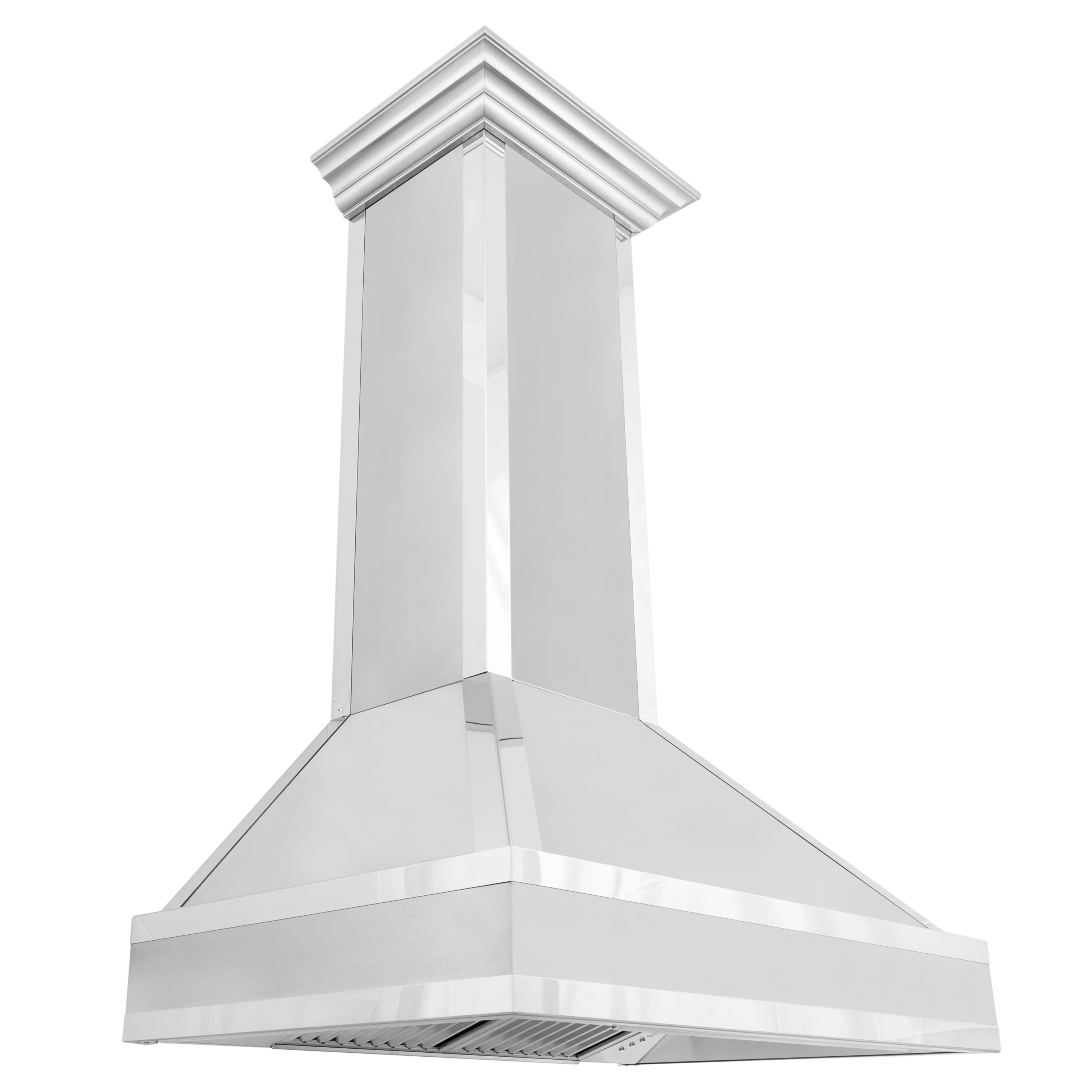 ZLINE 36" Designer Series Ducted Wall Mount Range Hood in Fingerprint Resistant Stainless Steel with Mirror Accents (655MR-36) - Image 3