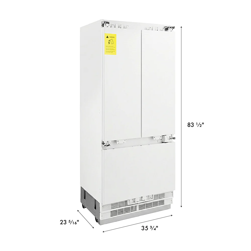 ZLINE 36 in. 19.6 cu. ft. Panel Ready French Door Built-In Bottom Freezer Refrigerator with Water Dispenser and Ice Maker, Open Box-Great Condition - Image 21