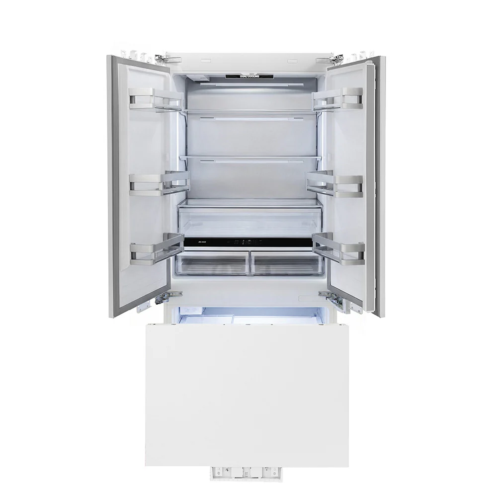 ZLINE 36 in. 19.6 cu. ft. Panel Ready French Door Built-In Bottom Freezer Refrigerator with Water Dispenser and Ice Maker, Open Box-Great Condition - Image 3