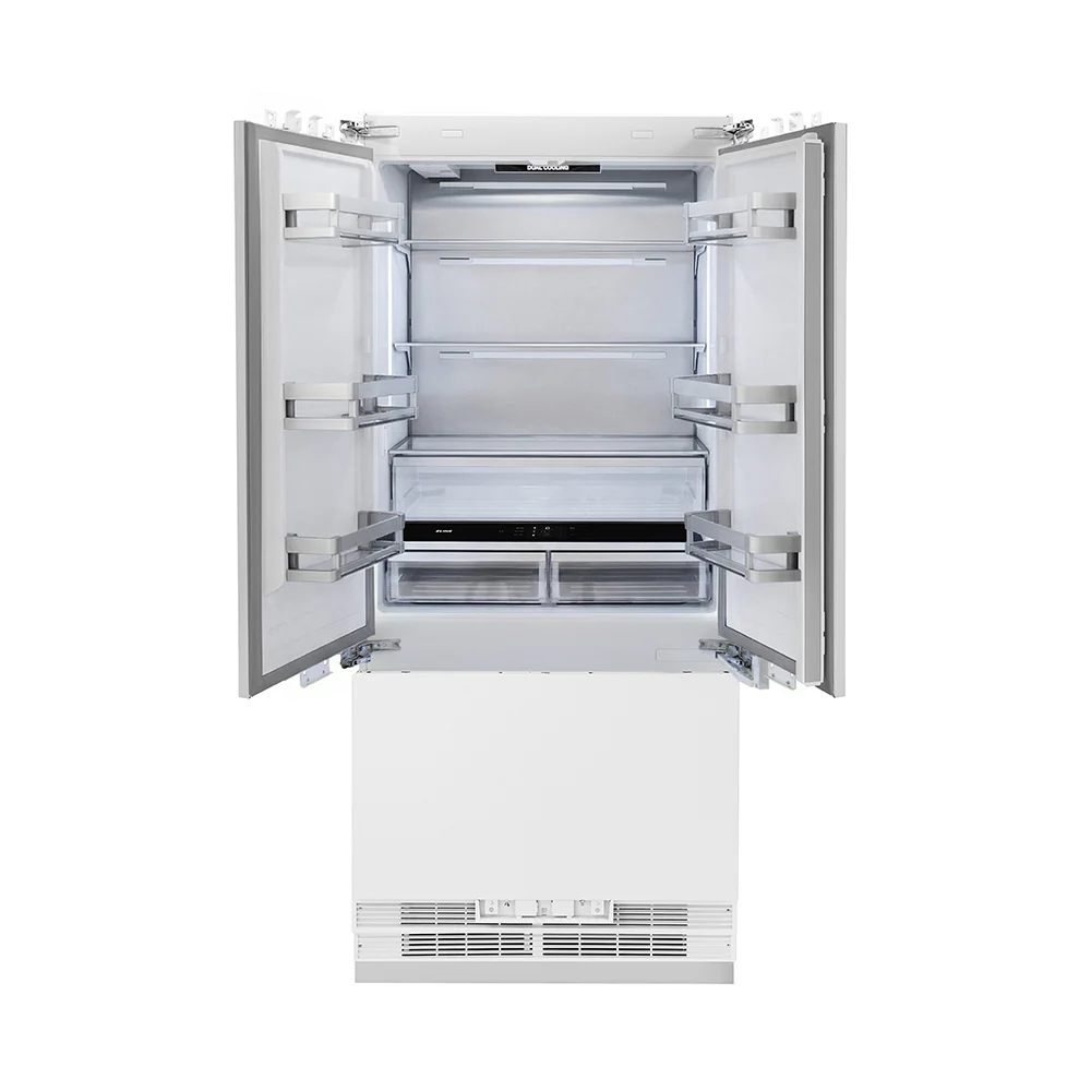 ZLINE 36 in. 19.6 cu. ft. Panel Ready French Door Built-In Bottom Freezer Refrigerator with Water Dispenser and Ice Maker, Open Box-Great Condition - Image 4