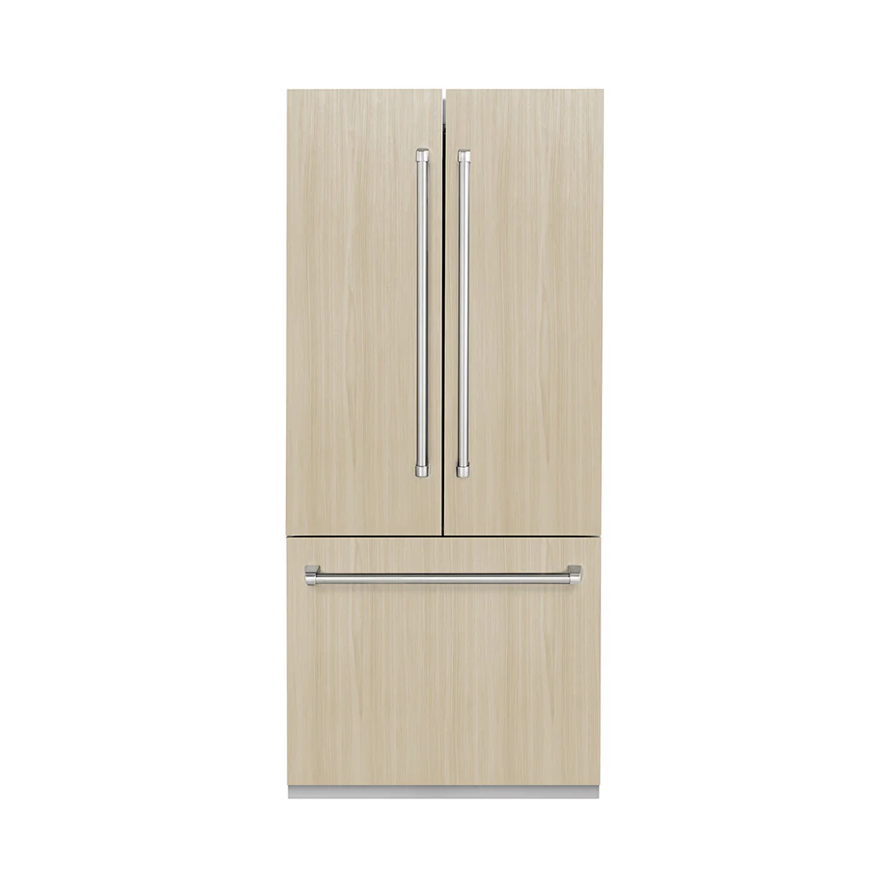 ZLINE 36 in. 19.6 cu. ft. Panel Ready French Door Built-In Bottom Freezer Refrigerator with Water Dispenser and Ice Maker, Open Box-Great Condition - Image 7