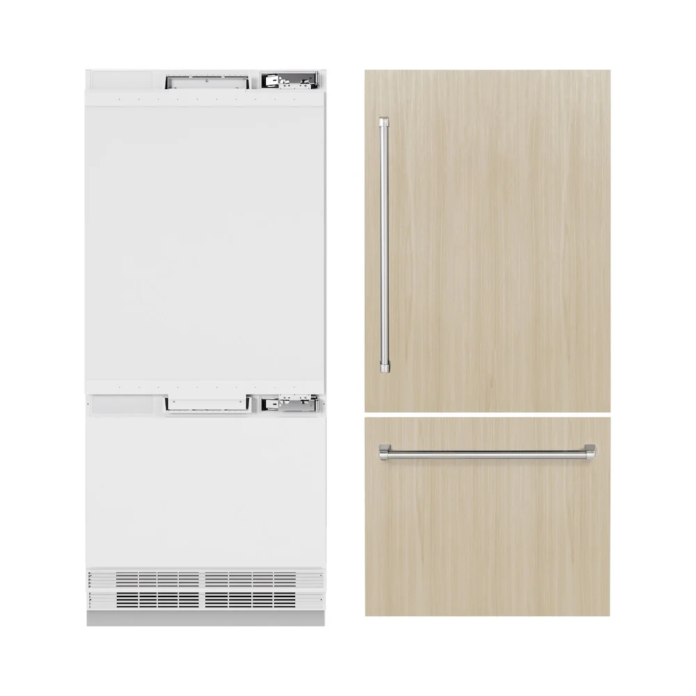 ZLINE 36 in. 19.8 cu. ft. Panel Ready Built-In Bottom Freezer Refrigerator with Water Dispenser and Ice Maker, Open Box-Great Condition - Image 5