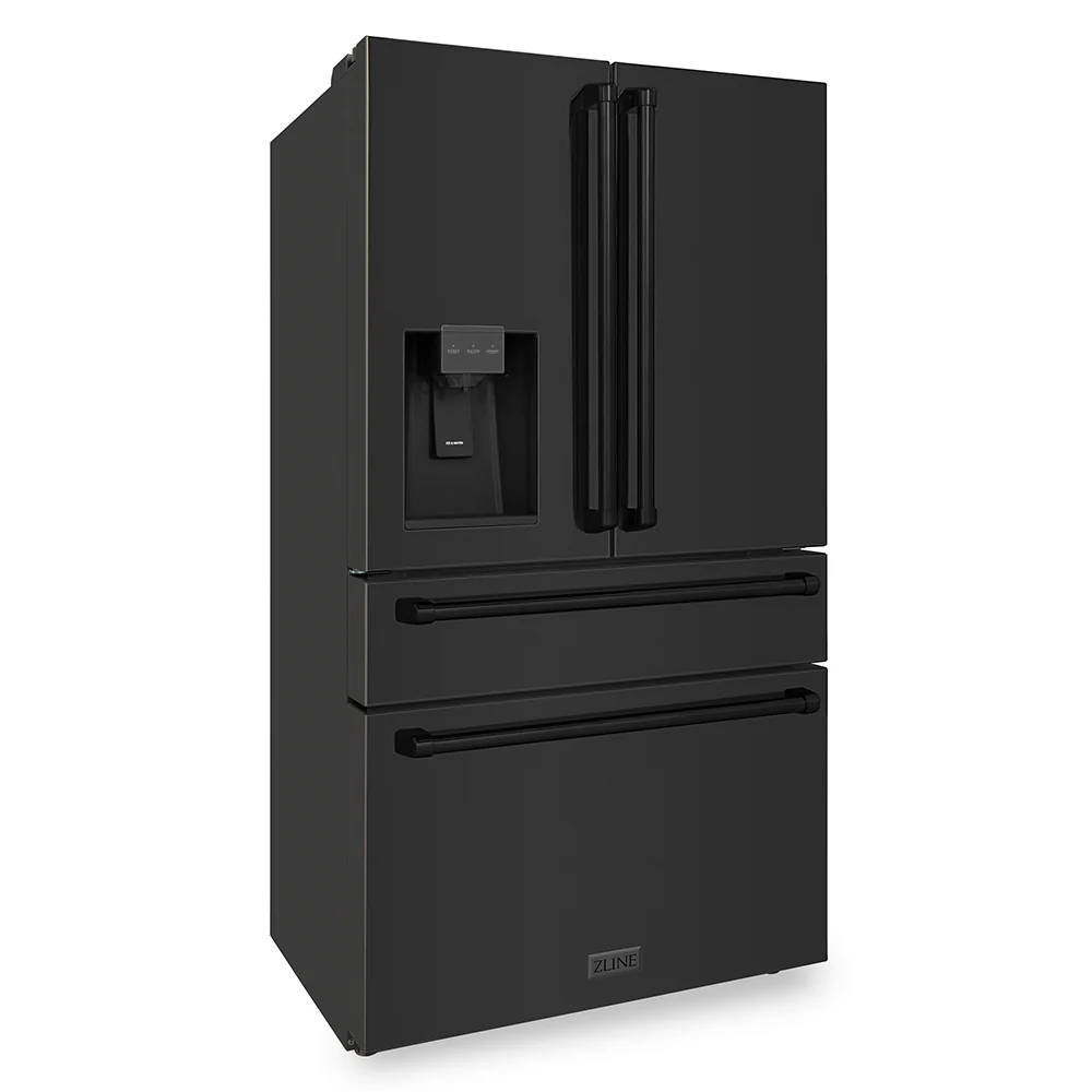 ZLINE 36 in. 21.6 cu. ft. Counter-Depth French Door Refrigerator with Water and Ice Dispenser in Fingerprint-Resistant Black Stainless Steel, Open Box-Good Condition - Image 6