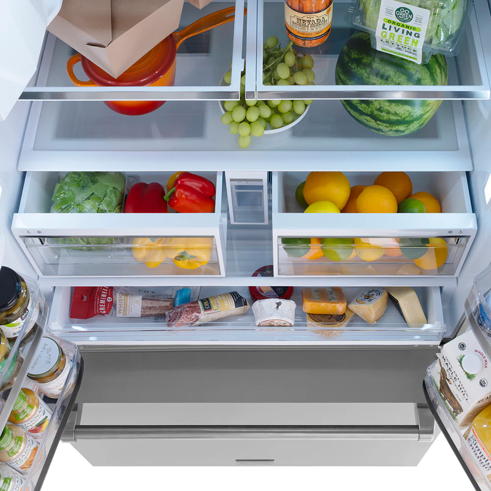ZLINE 36 in. 28.9 cu. ft. Standard-Depth French Door External Water Dispenser Refrigerator with Dual Ice Maker in Fingerprint-Resistant Stainless Steel, Open Box-Great Condition - Image 10