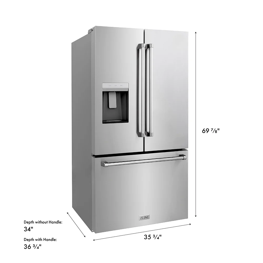 ZLINE 36 in. 28.9 cu. ft. Standard-Depth French Door External Water Dispenser Refrigerator with Dual Ice Maker in Fingerprint-Resistant Stainless Steel, Open Box-Great Condition - Image 19