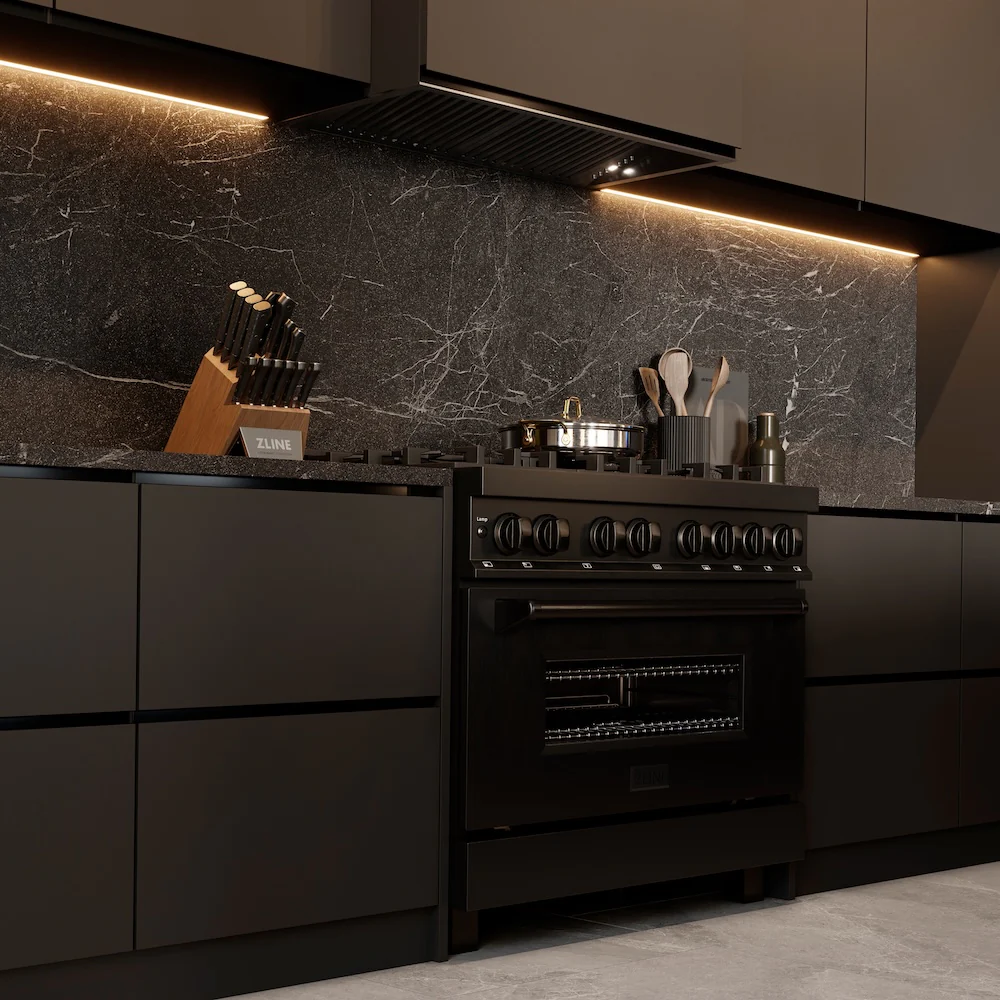 ZLINE 36 in. 4.6 cu. ft. Legacy Dual Fuel Range with 6 Burner Gas Cooktop and Electric Convection Oven in Black Stainless Steel, Open Box-Great Condition - Image 17