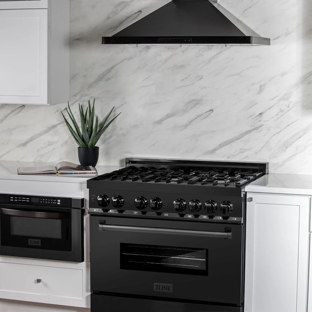 ZLINE 36 in. 4.6 cu. ft. Legacy Dual Fuel Range with 6 Burner Gas Cooktop and Electric Convection Oven in Black Stainless Steel, Open Box-Great Condition - Image 19