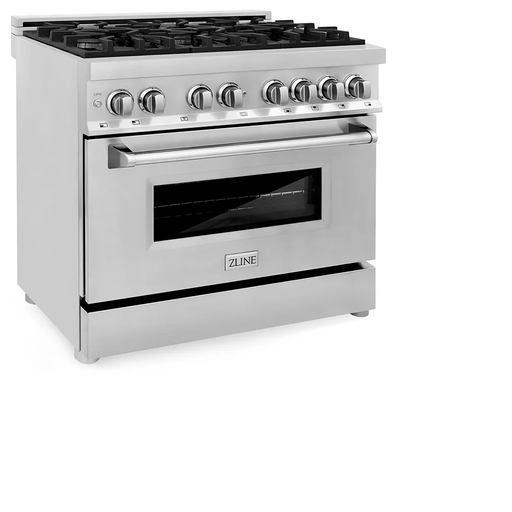 ZLINE 36 in. 4.6 cu. ft. Legacy Dual Fuel Range with 6 Burner Gas Cooktop and Electric Convection Oven in Stainless Steel, Open Box-Great Condition - Image 6