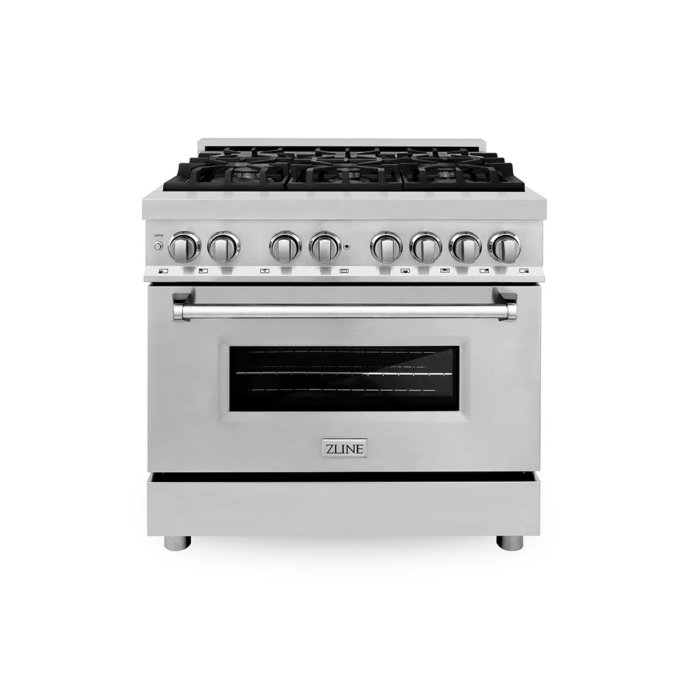 ZLINE 36 in. 4.6 cu. ft. Legacy Dual Fuel Range with 6 Burner Gas Cooktop and Electric Convection Oven in Stainless Steel, Open Box-Good Condition - Image 4