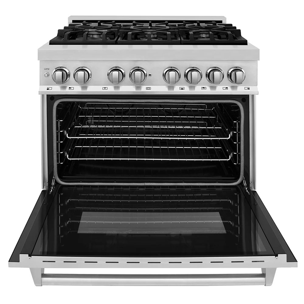 ZLINE 36 in. 4.6 cu. ft. Legacy Dual Fuel Range with 6 Burner Gas Cooktop and Electric Convection Oven in Stainless Steel, Open Box-Good Condition - Image 5