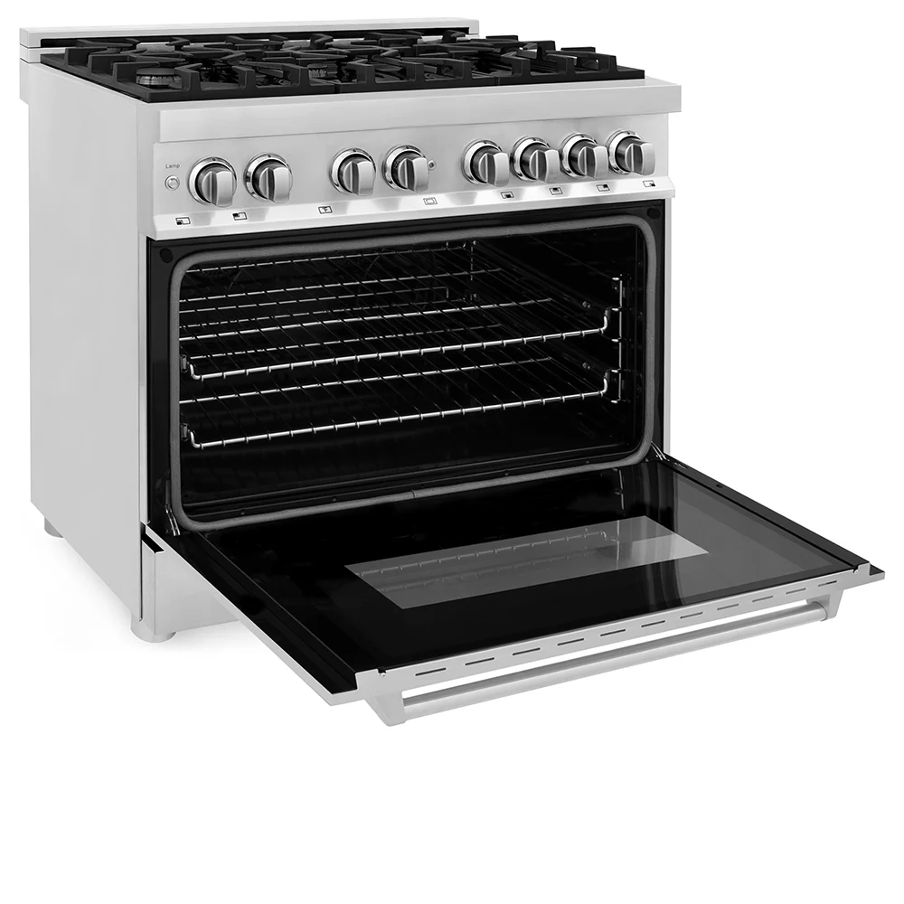ZLINE 36 in. 4.6 cu. ft. Legacy Dual Fuel Range with 6 Burner Gas Cooktop and Electric Convection Oven in Stainless Steel, Open Box-Good Condition - Image 7