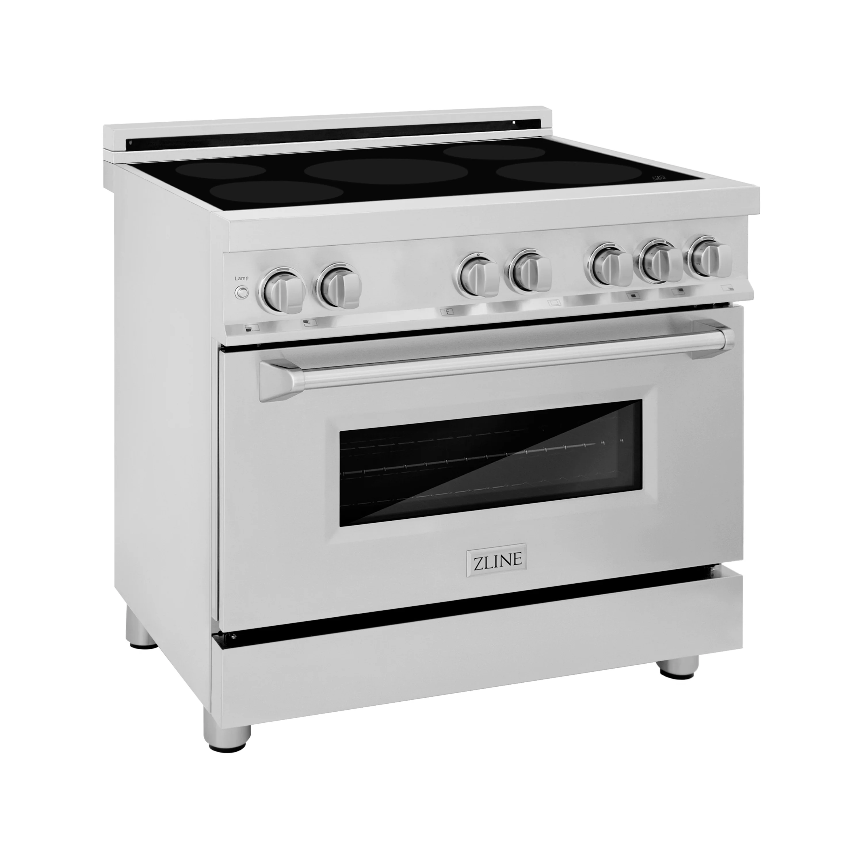 ZLINE 36 in. 4.6 cu. ft. Legacy Induction Range with 5 Element Cooktop and Electric Convection Oven in Stainless Steel, Open Box-Great Condition - Image 6