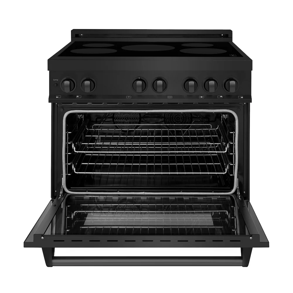 ZLINE 36 in. 4.6 cu. ft. Legacy Induction Range with 5 Element Cooktop and Electric Oven in Black Stainless Steel, Open Box-Great Condition - Image 5
