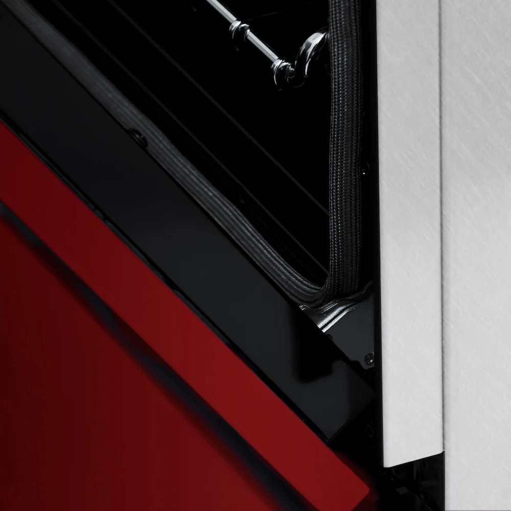 ZLINE 36 in. 4.6 cu. ft. Legacy Induction Range with 5 Element Cooktop and Electric Oven in Satin Stainless Steel and Red Gloss Door, Open Box-Great Condition - Image 11