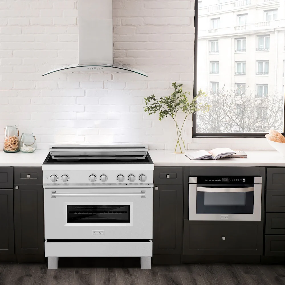 ZLINE 36 in. 4.6 cu. ft. Legacy Induction Range with 5 Element Cooktop and Electric Oven in Satin Stainless Steel, Open Box-Great Condition - Image 3