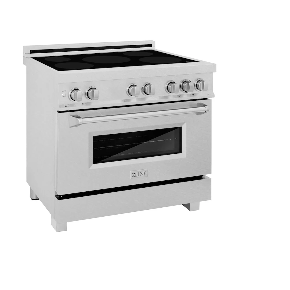 ZLINE 36 in. 4.6 cu. ft. Legacy Induction Range with 5 Element Cooktop and Electric Oven in Satin Stainless Steel, Open Box-Great Condition - Image 6