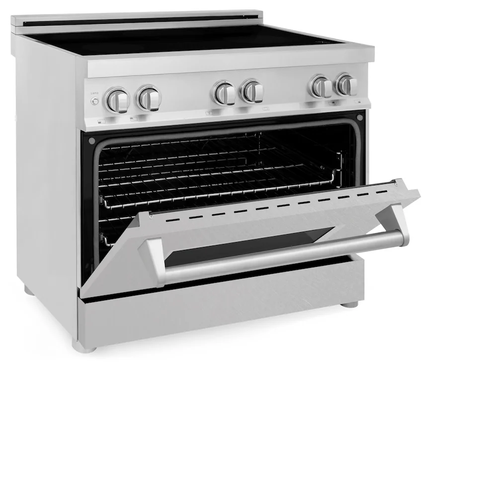 ZLINE 36 in. 4.6 cu. ft. Legacy Induction Range with 5 Element Cooktop and Electric Oven in Stainless Steel with Satin Stainless Steel, Open Box-Great Condition - Image 8