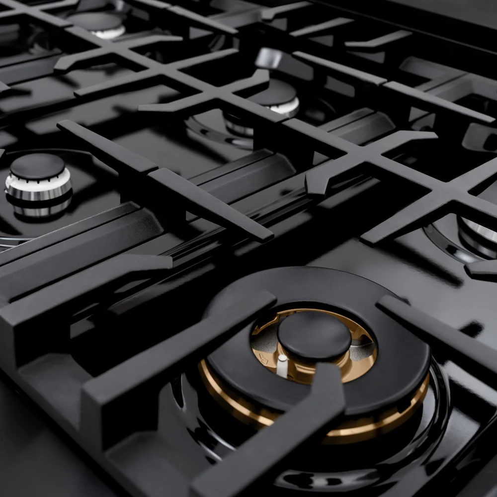 ZLINE 36 in. 5.2 cu. ft. Classic Gas Range with 6 Burner Cooktop and Convection Gas Oven in Black Stainless Steel, Open Box-Great Condition - Image 9